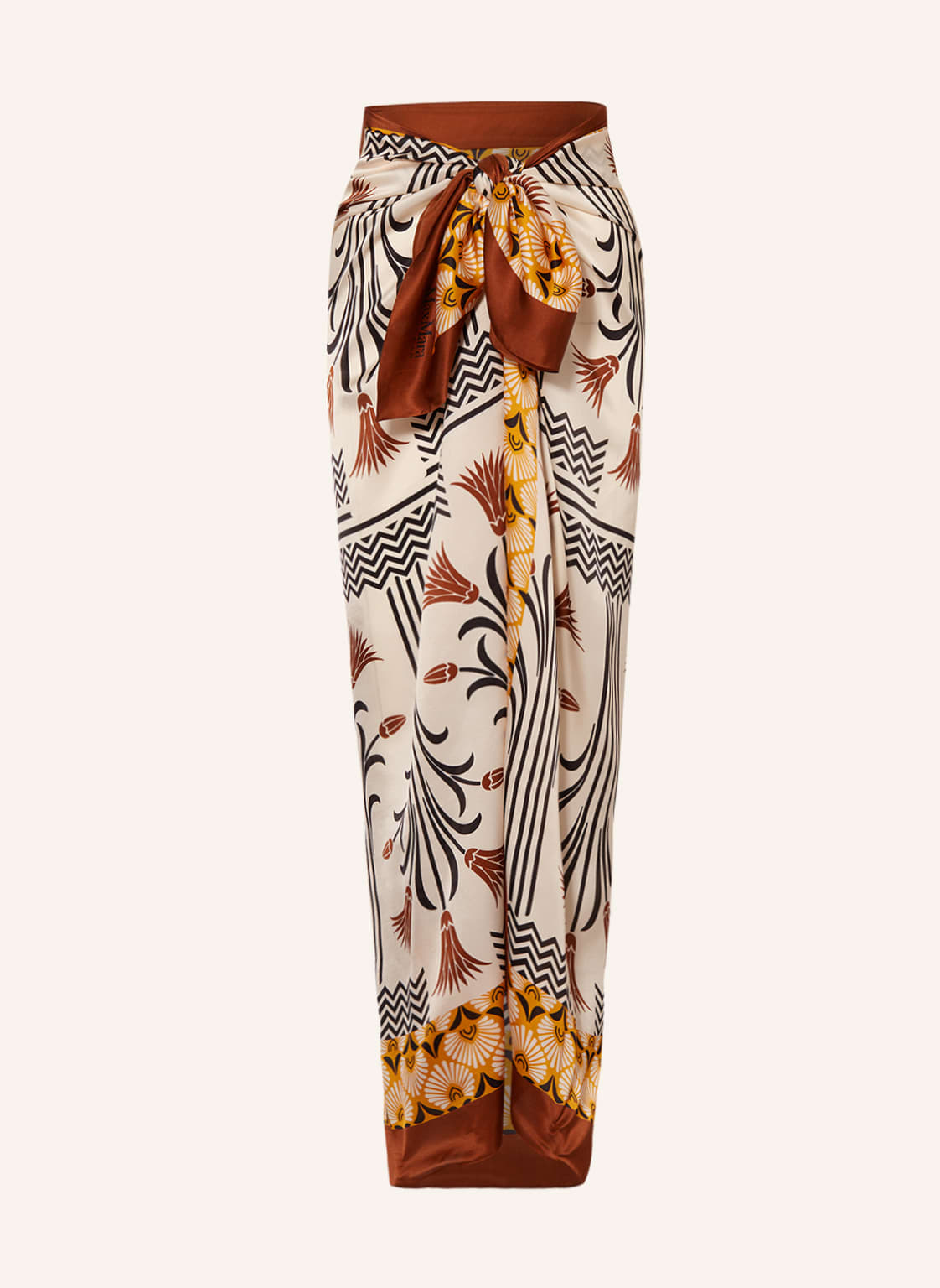 Image of Max Mara Beachwear Pareo Caro Aus Seide weiss