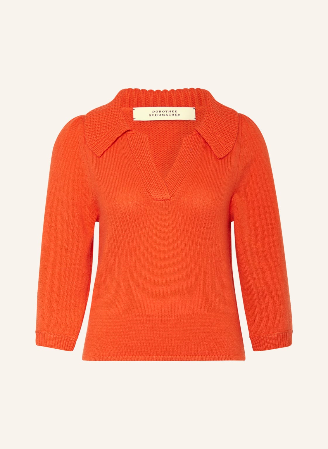 Image of Dorothee Schumacher Pullover Mit Cashmere Und 3/4-Arm orange