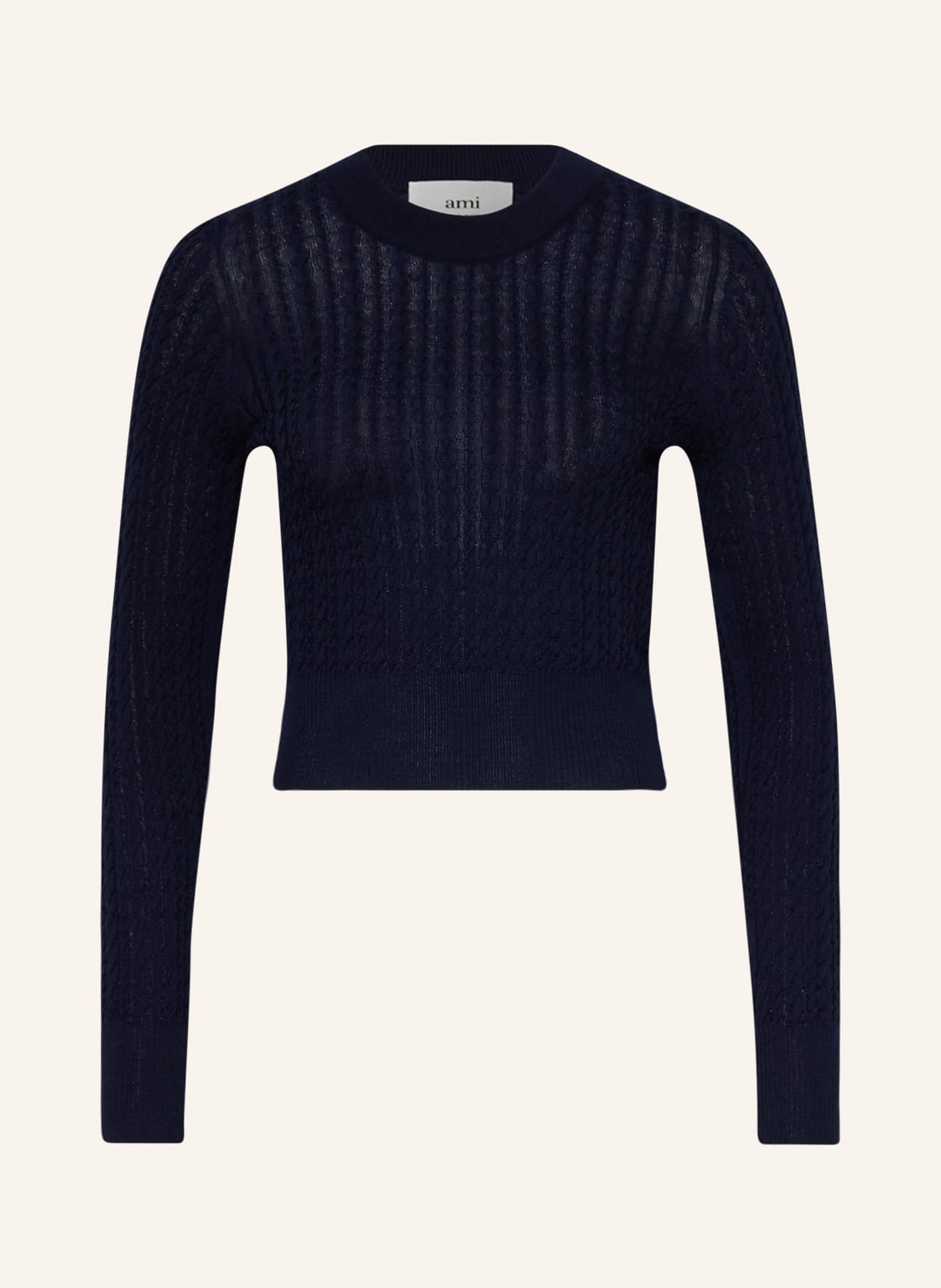 Image of Ami Paris Pullover Aus Merinowolle blau