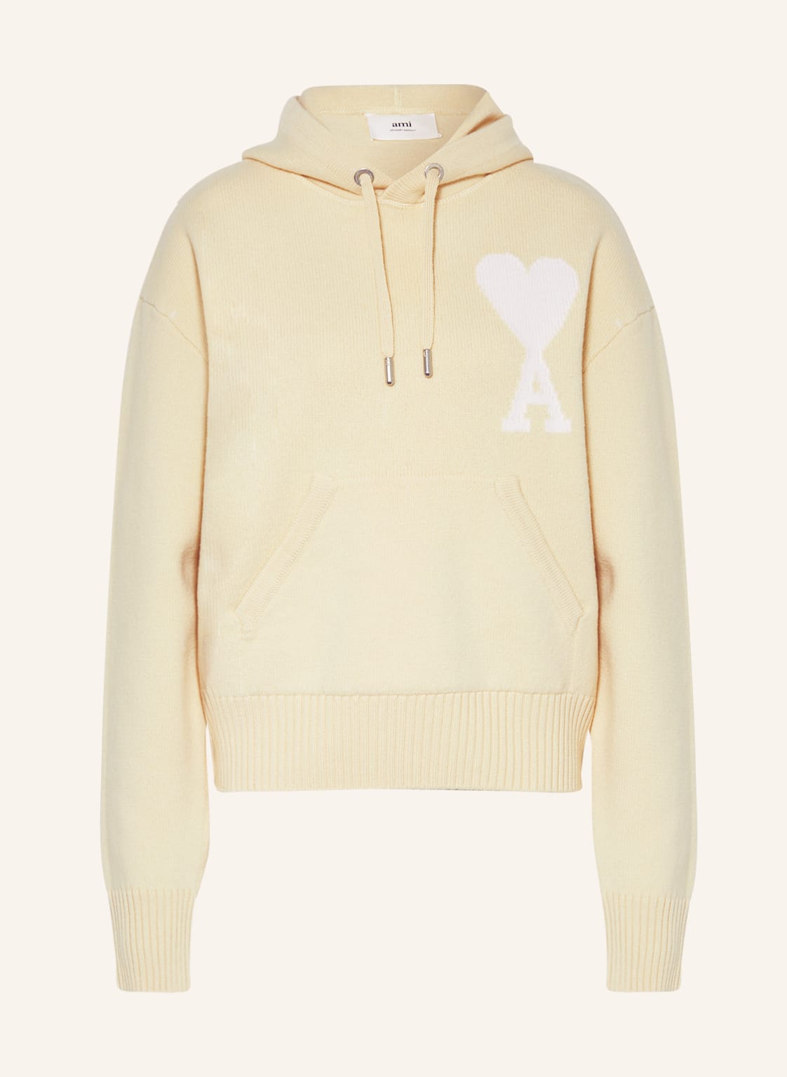 Image of Ami Paris Strick-Hoodie beige