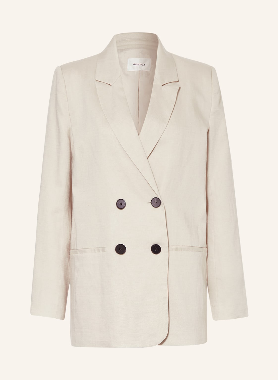Image of Gestuz Blazer Paulagz Mit Leinen beige