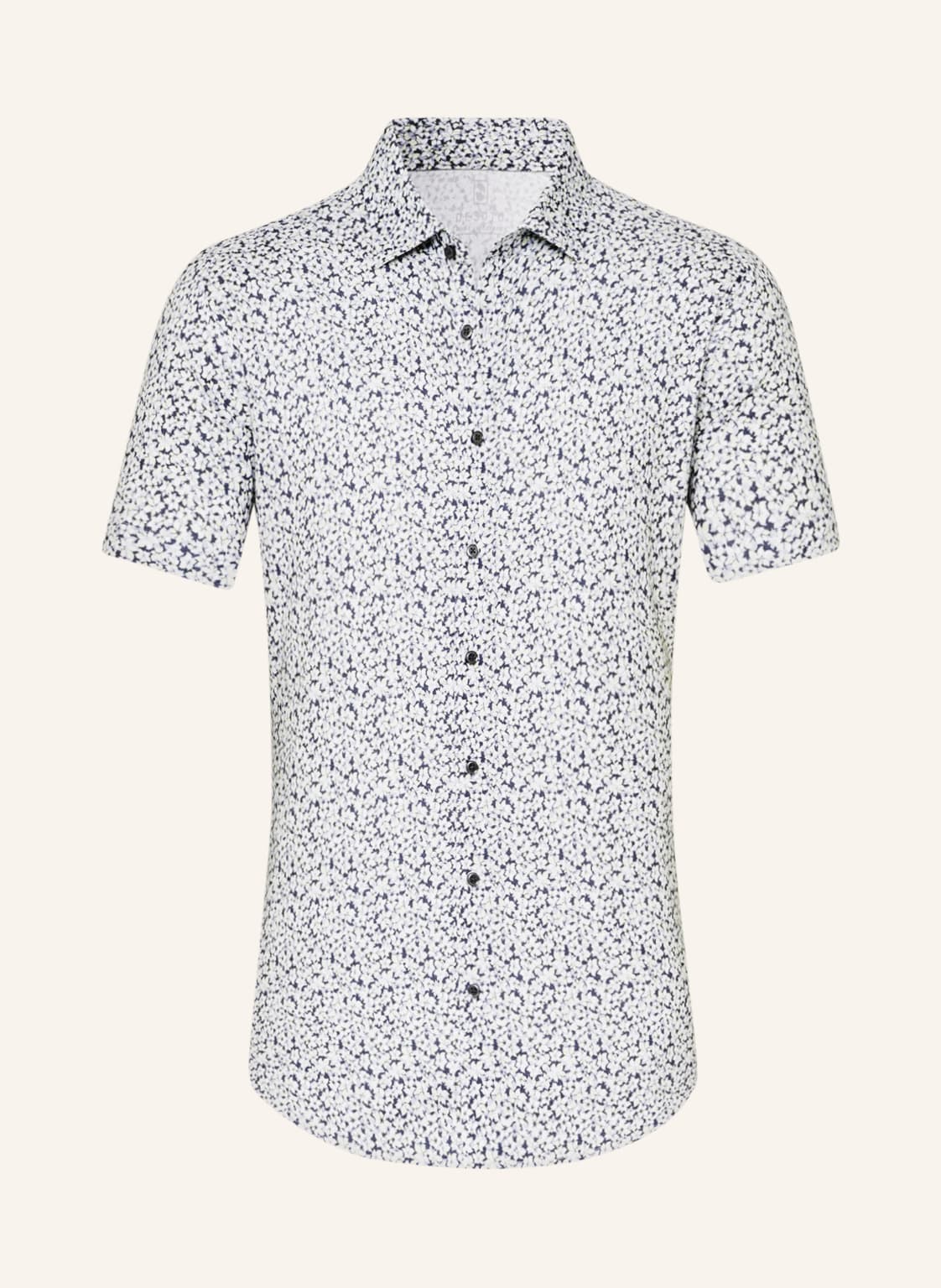 Image of Desoto Kurzarm-Hemd Slim Fit Aus Jersey grau
