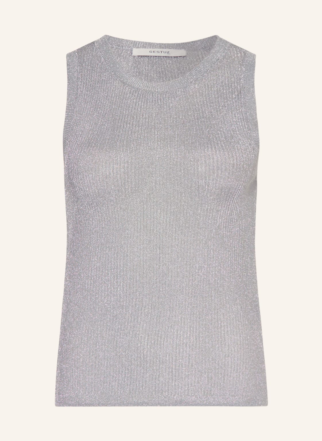 Image of Gestuz Top Silvigz Aus Glitzergarn silber