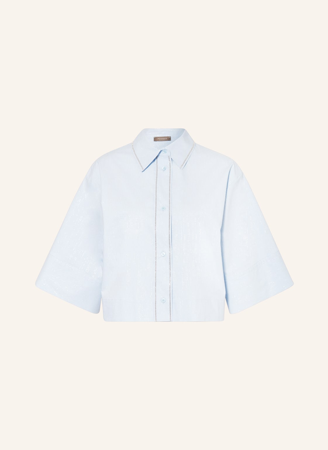 Image of Peserico Hemdbluse Mit 3/4-Arm Und Schmucksteinen blau