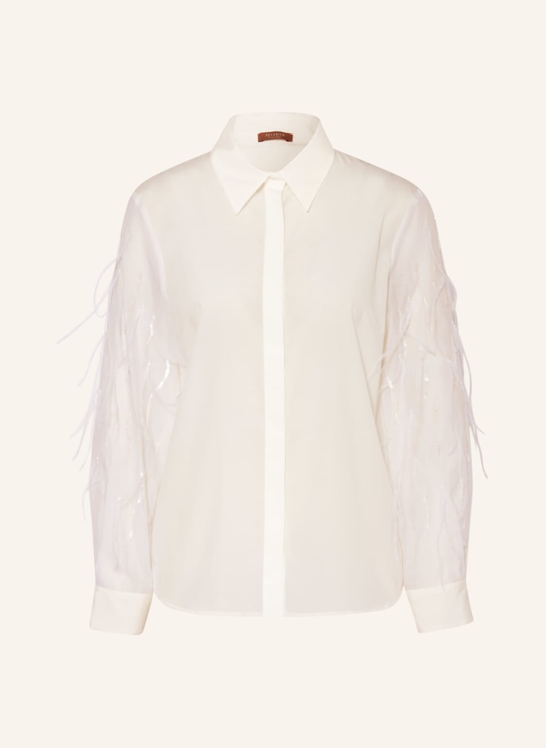 Image of Peserico Hemdbluse Aus Seide Mit Pailletten weiss