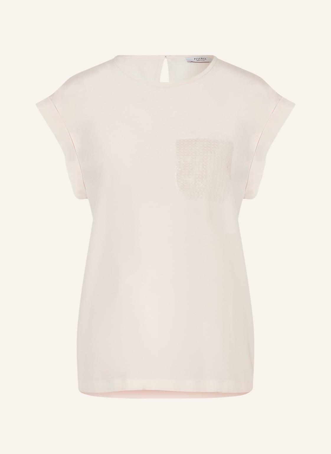 Image of Peserico Blusenshirt Aus Seide Mit Pailletten rosa