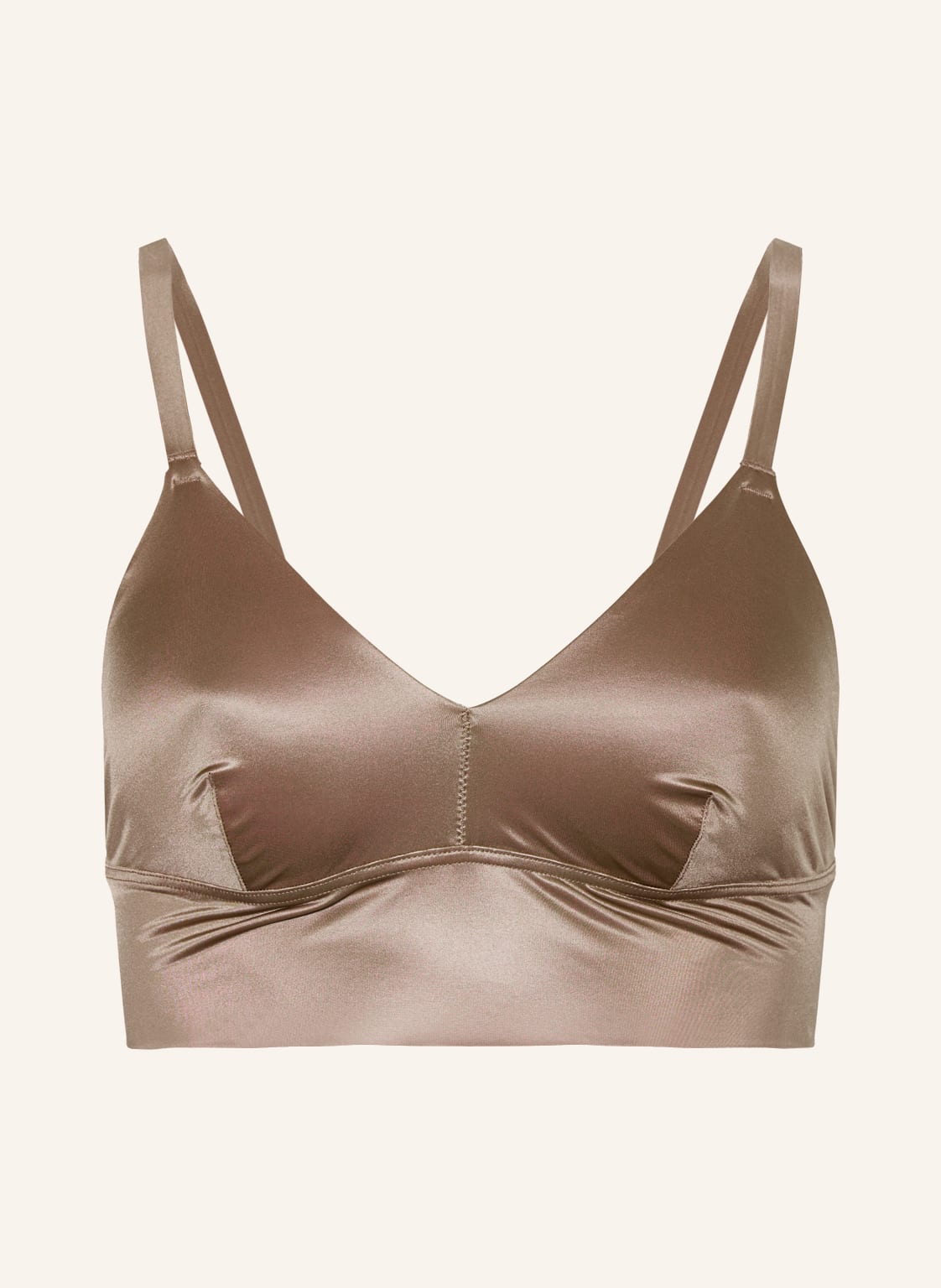 Image of Spanx Shape-Top Unlined Bralette Aus Satin schwarz