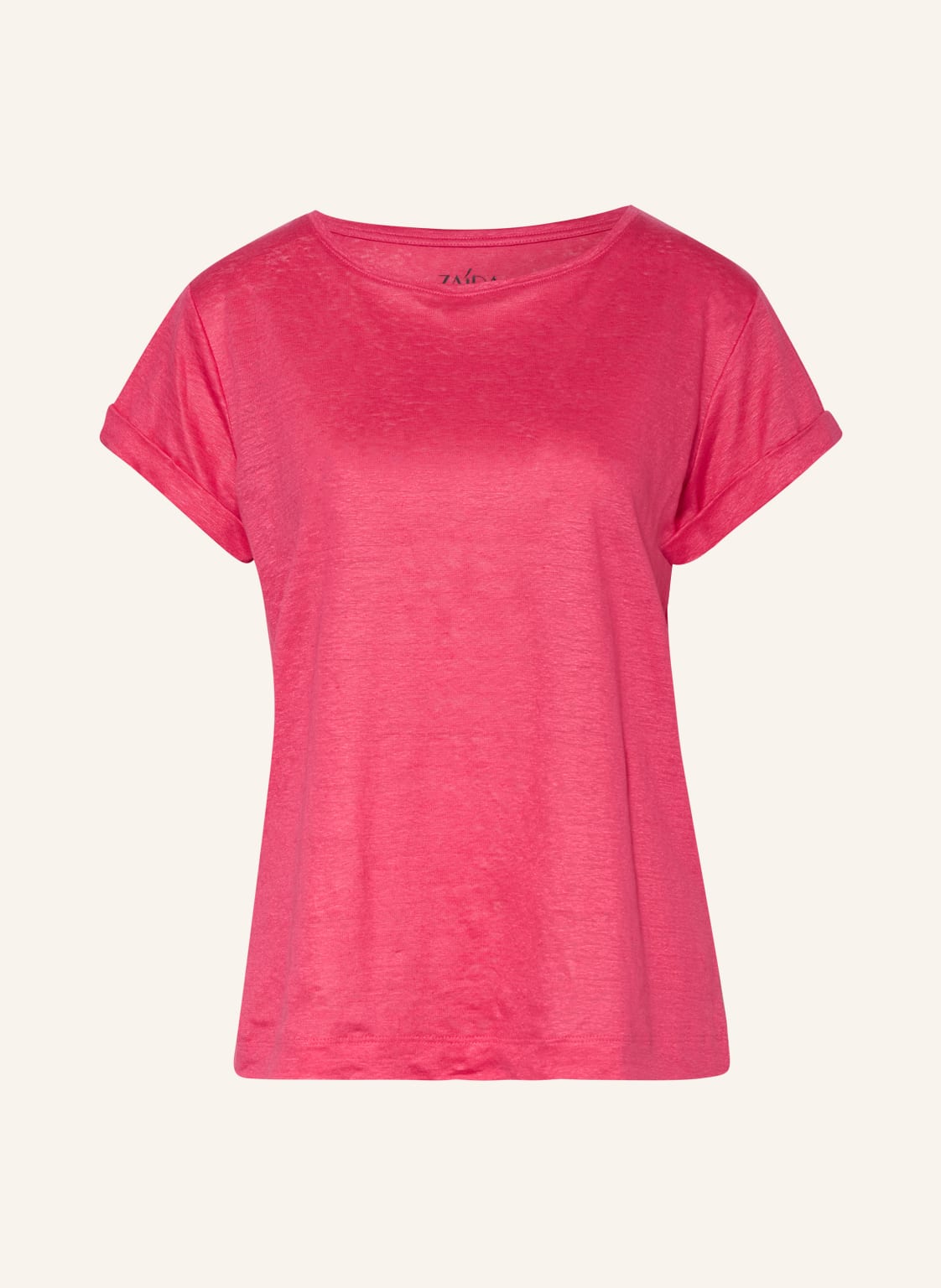Image of Zaída T-Shirt Aus Leinen pink
