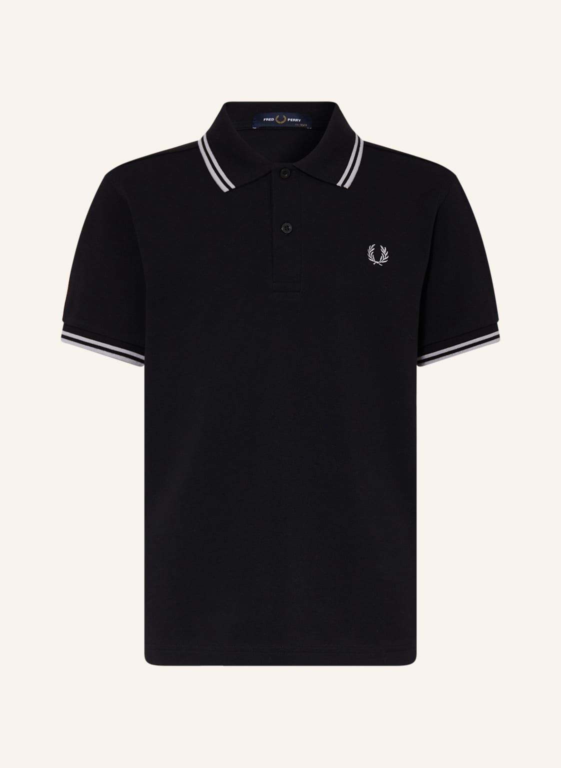 Image of Fred Perry Piqué-Poloshirt schwarz