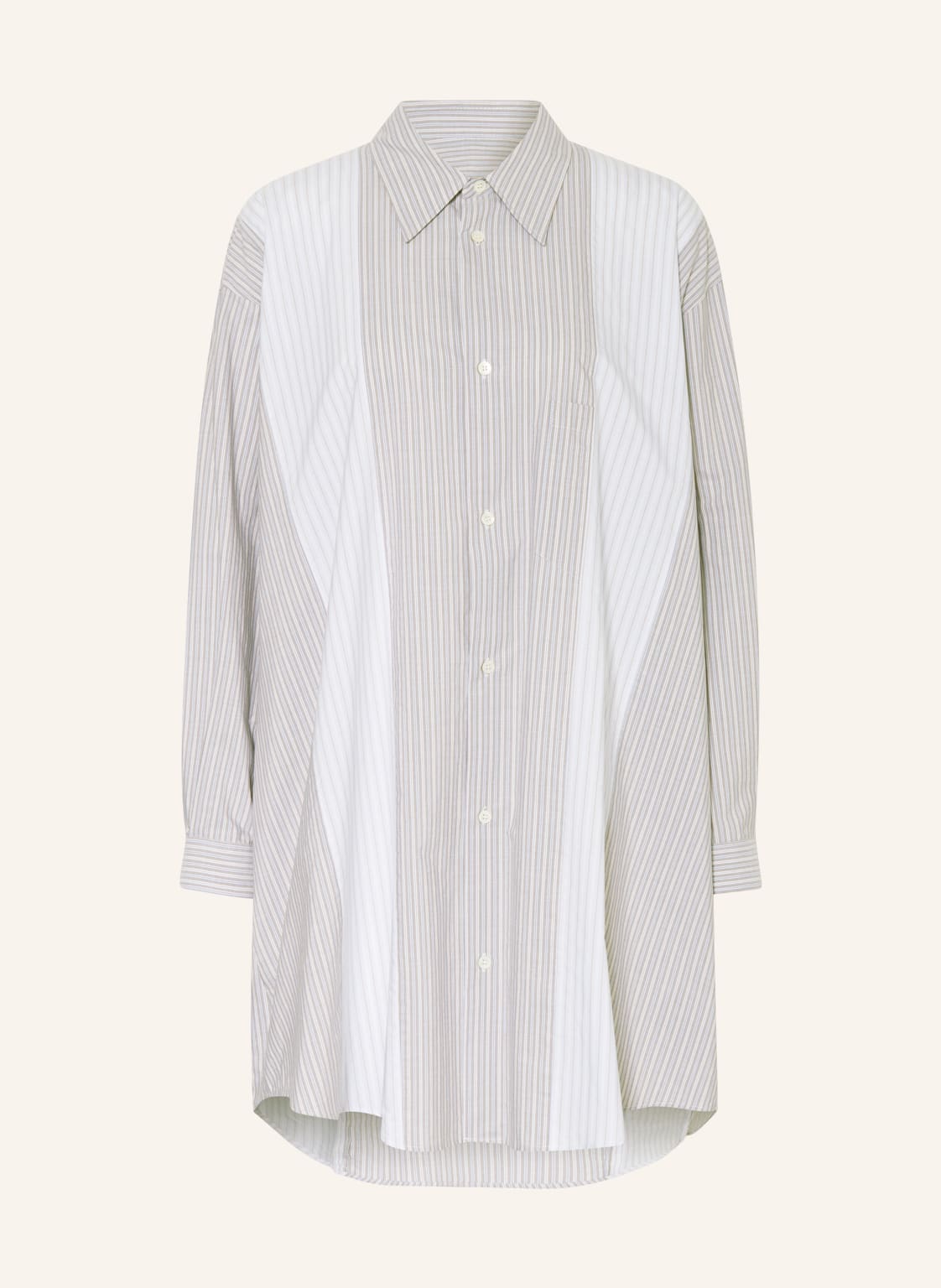 Image of mm6 Maison Margiela Oversized-Hemdblusenkleid grau