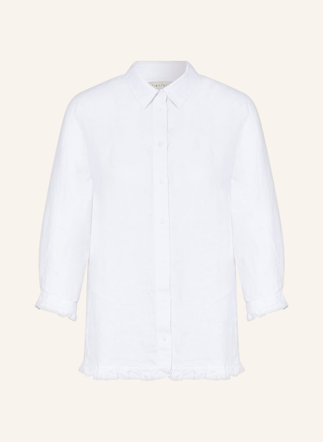 Image of Lilienfels Hemdbluse Aus Leinen Mit 3/4-Arm weiss