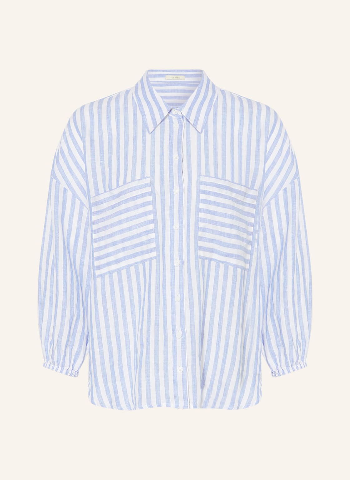 Image of Lilienfels Hemdbluse Aus Leinen Mit 3/4-Arm blau