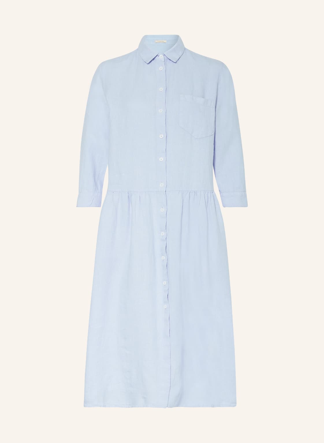 Image of Lilienfels Hemdblusenkleid Aus Leinen blau