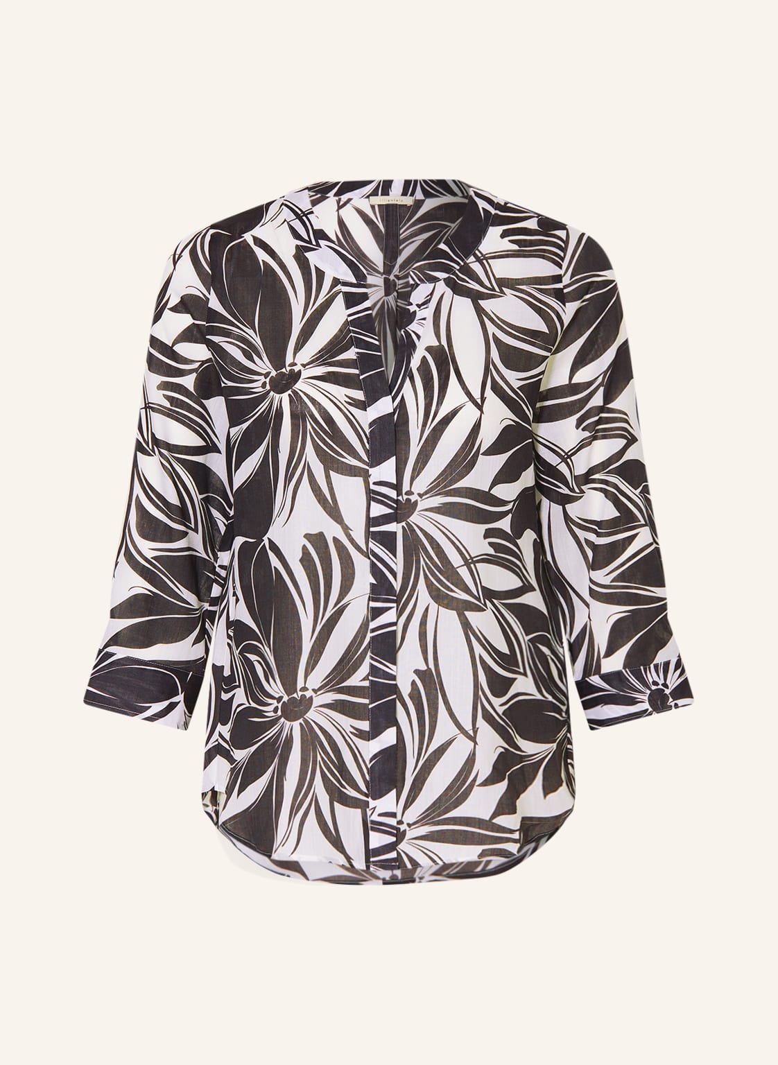 Image of Lilienfels Bluse Mit 3/4-Arm schwarz