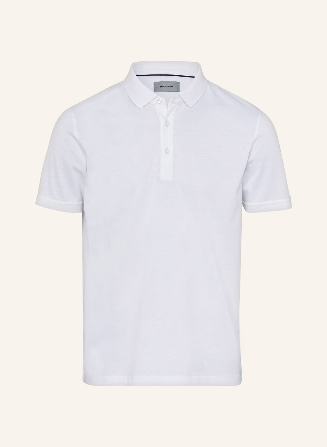 Image of Pierre Cardin Jersey-Poloshirt weiss