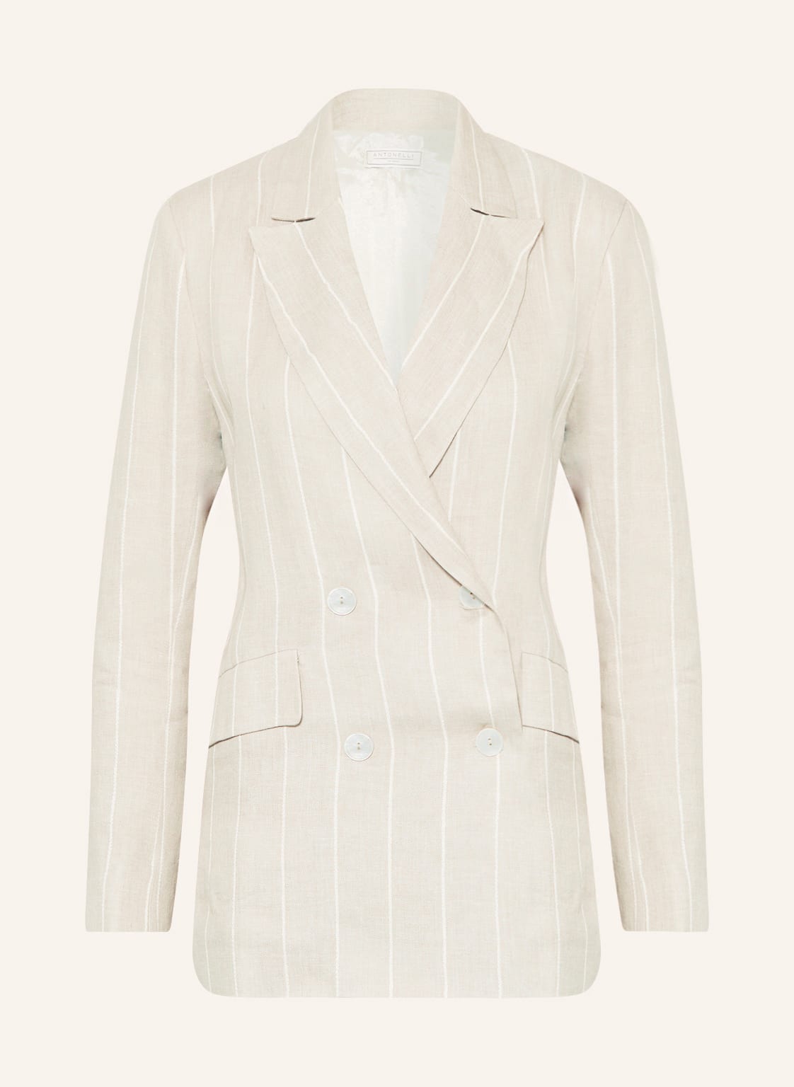 Image of Antonelli Firenze Leinenblazer Mit Glitzergarn beige