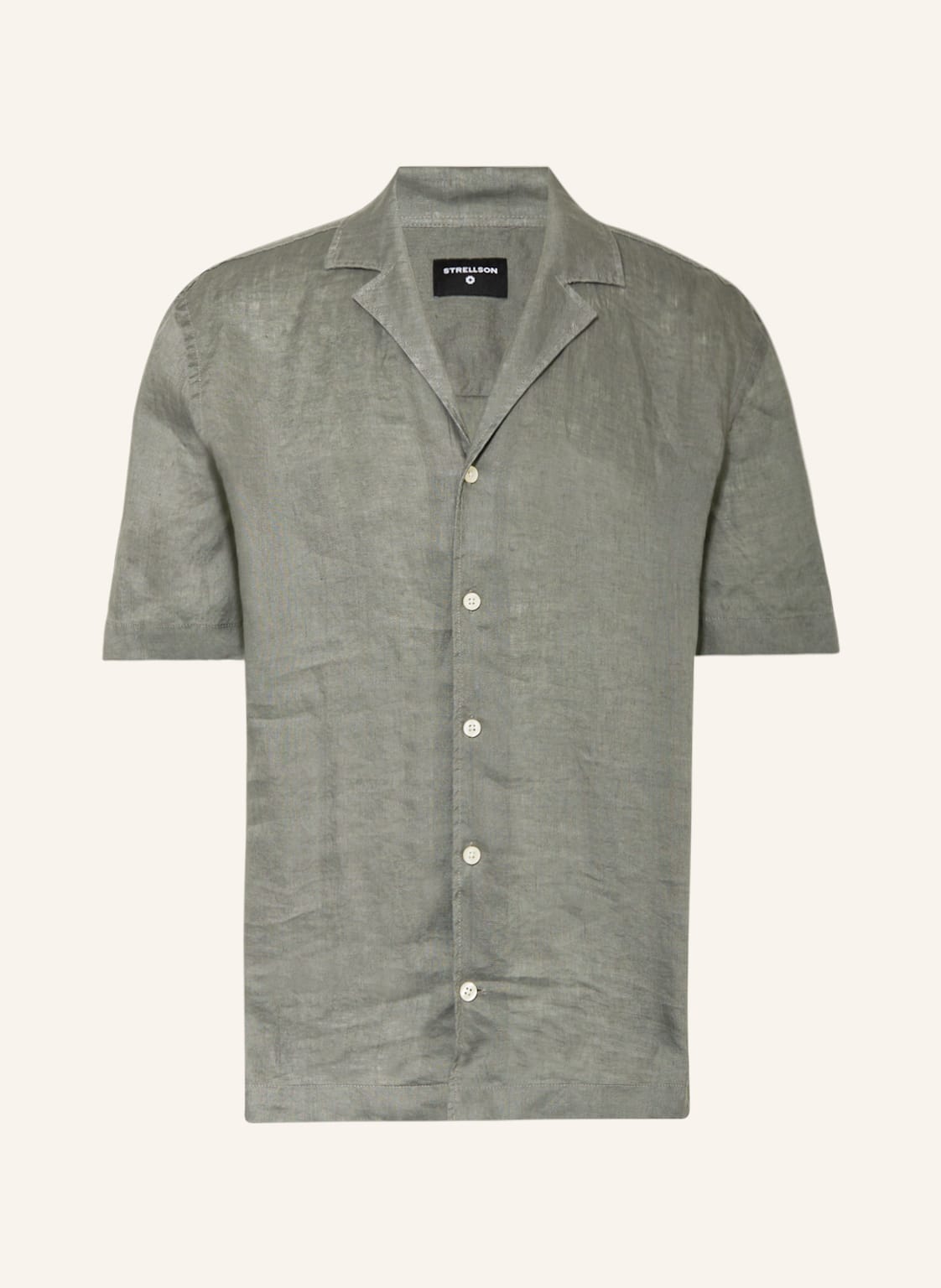 Image of Strellson Resorthemd Cliro Slim Fit Aus Leinen gruen