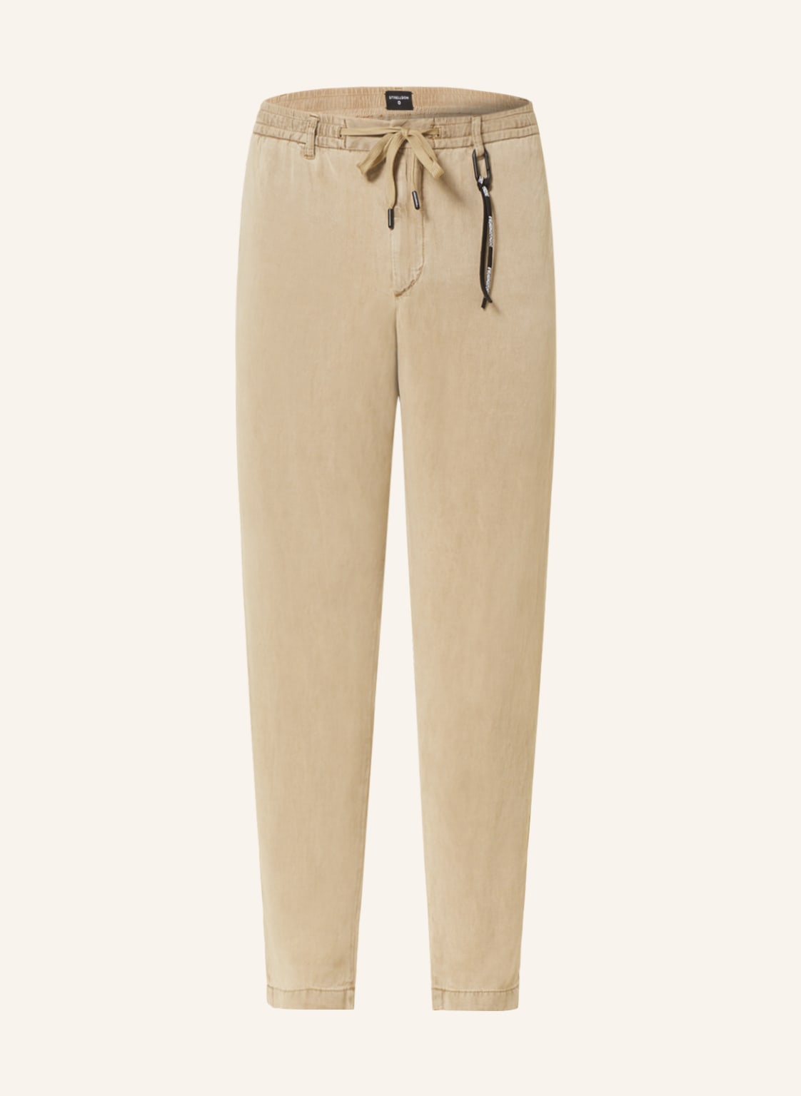 Image of Strellson Chino Im Jogging-Stil Slim Fit Mit Leinen beige