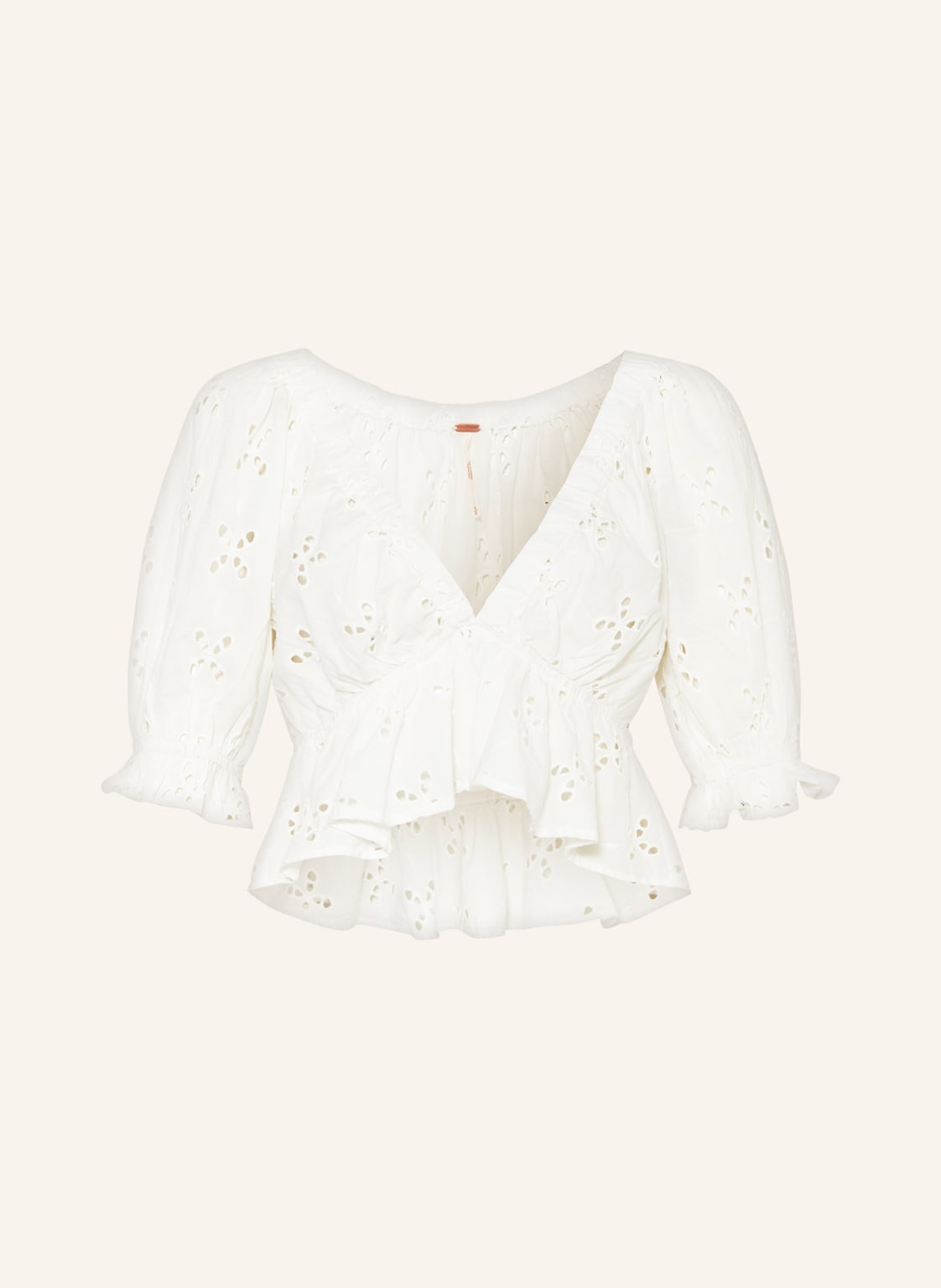 Image of Free People Cropped-Top Gardenia weiss