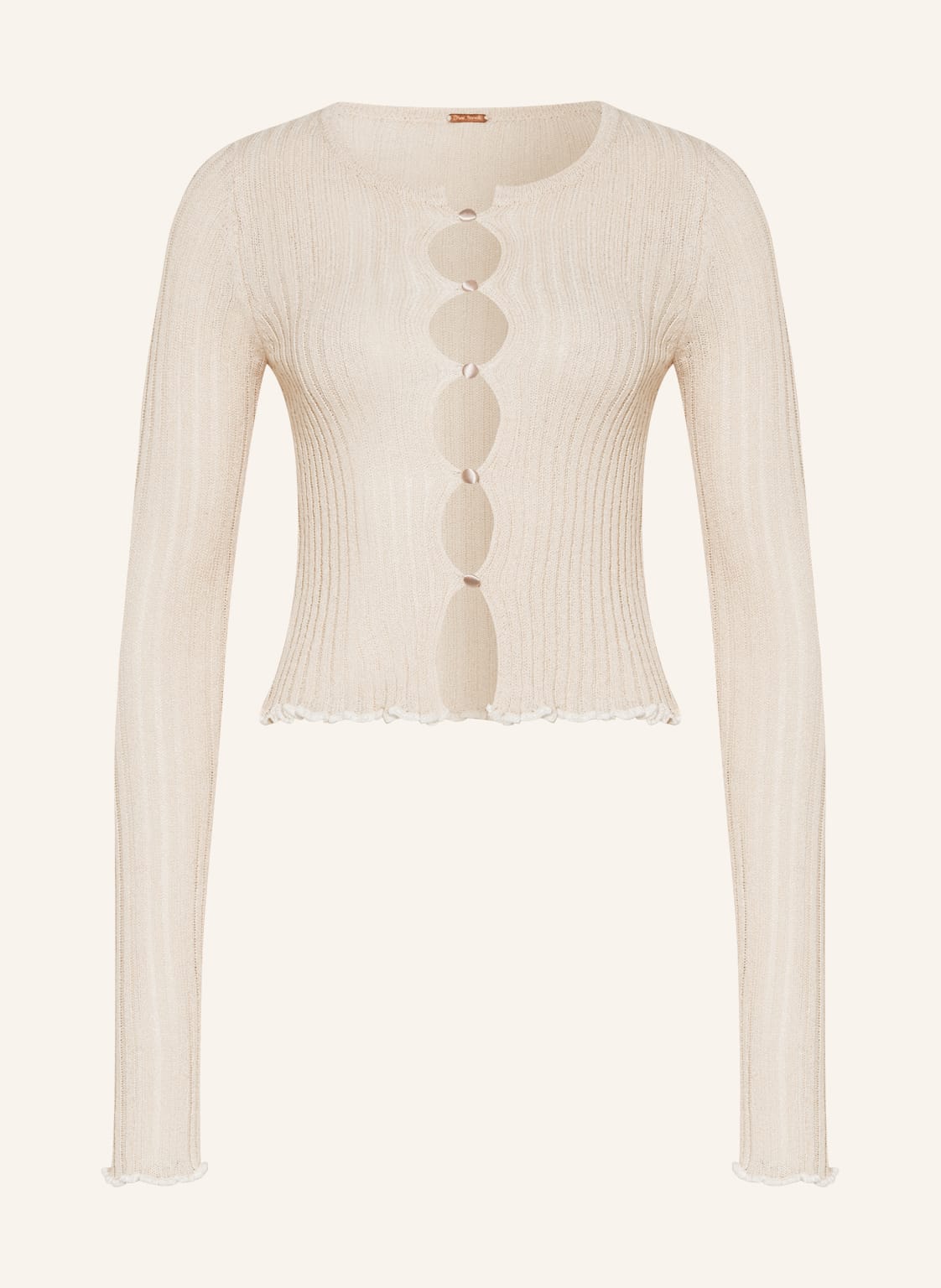 Image of Free People Strickjacke Erica Mit Cut-Outs beige