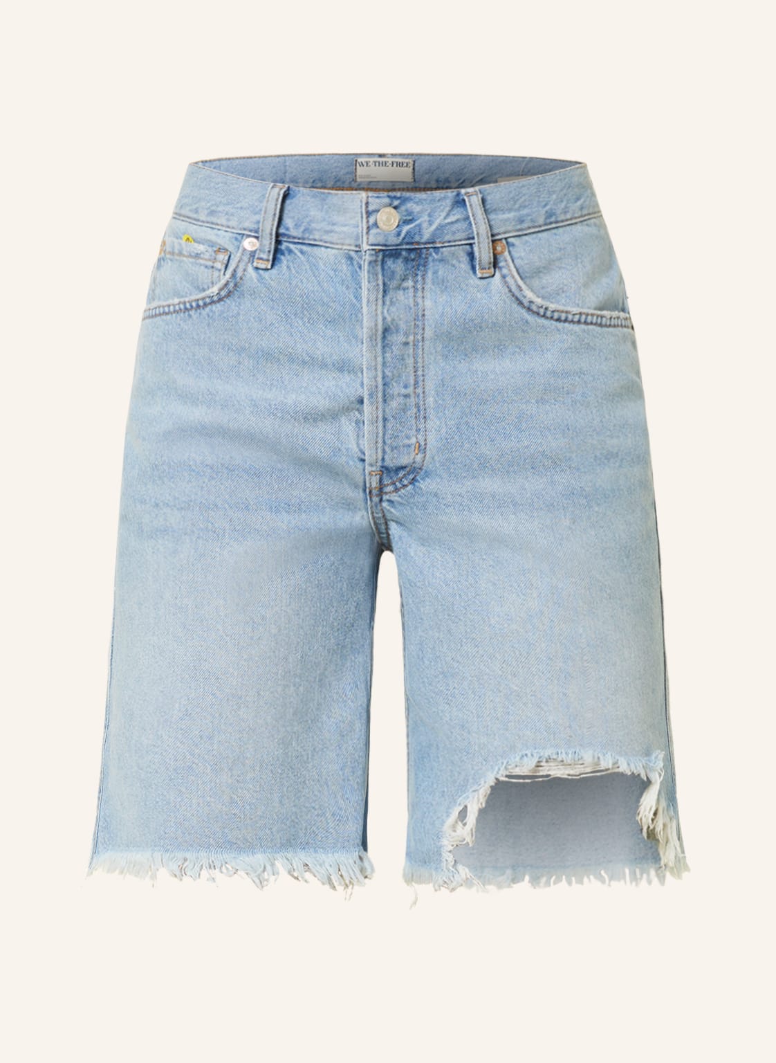 Image of Free People Jeansshorts Big Sur Coast blau