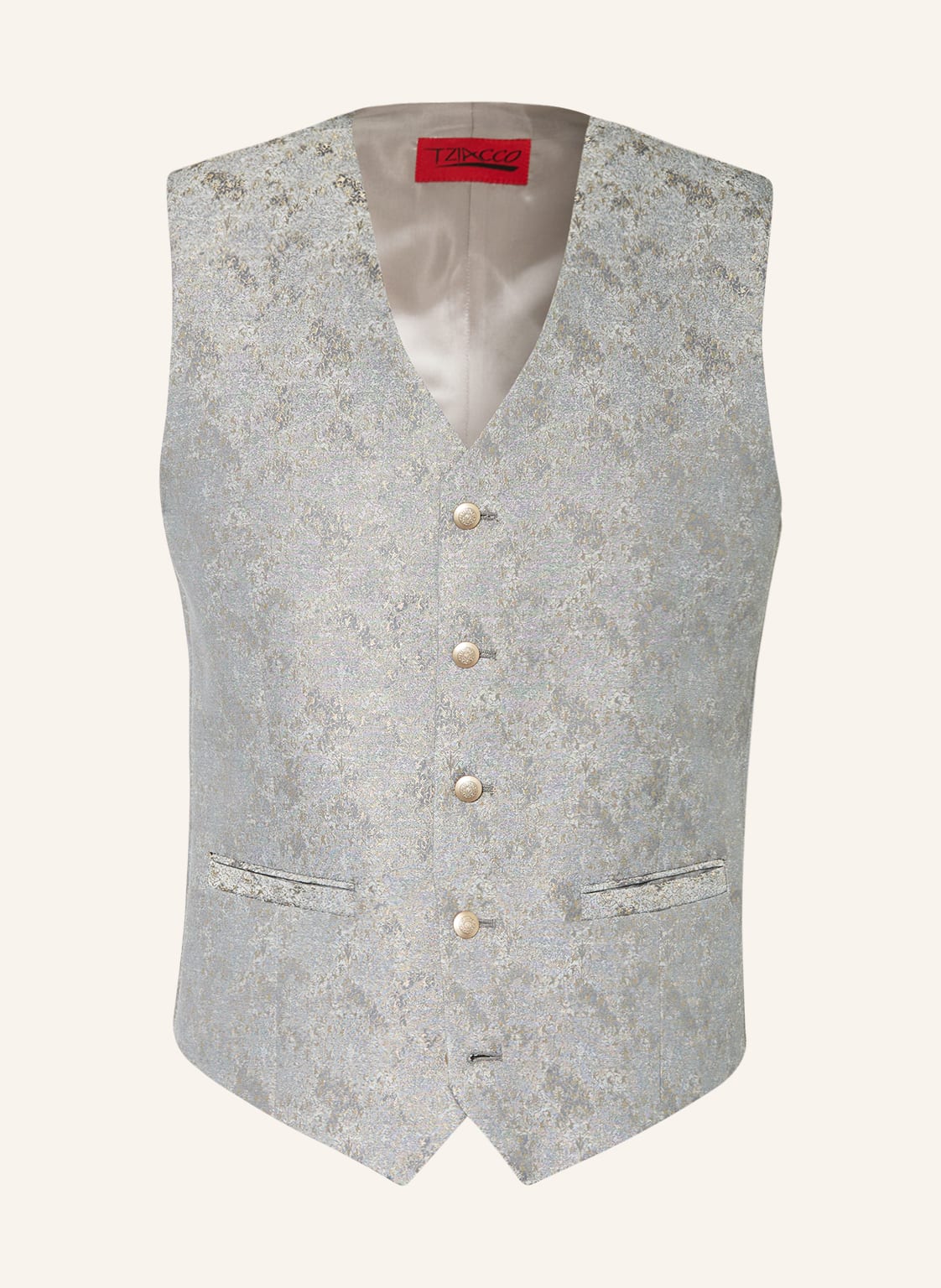 Image of Wilvorst Anzugweste Extra Slim Fit silber