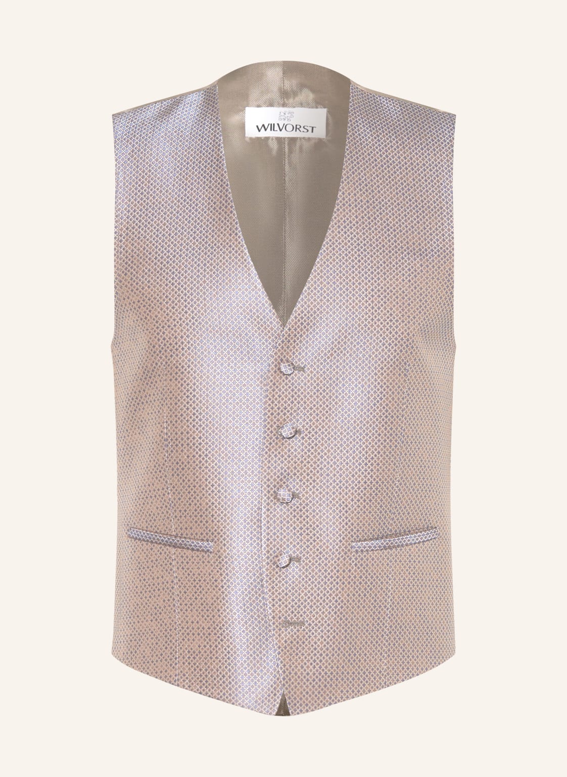 Image of Wilvorst Anzugweste Extra Slim Fit beige