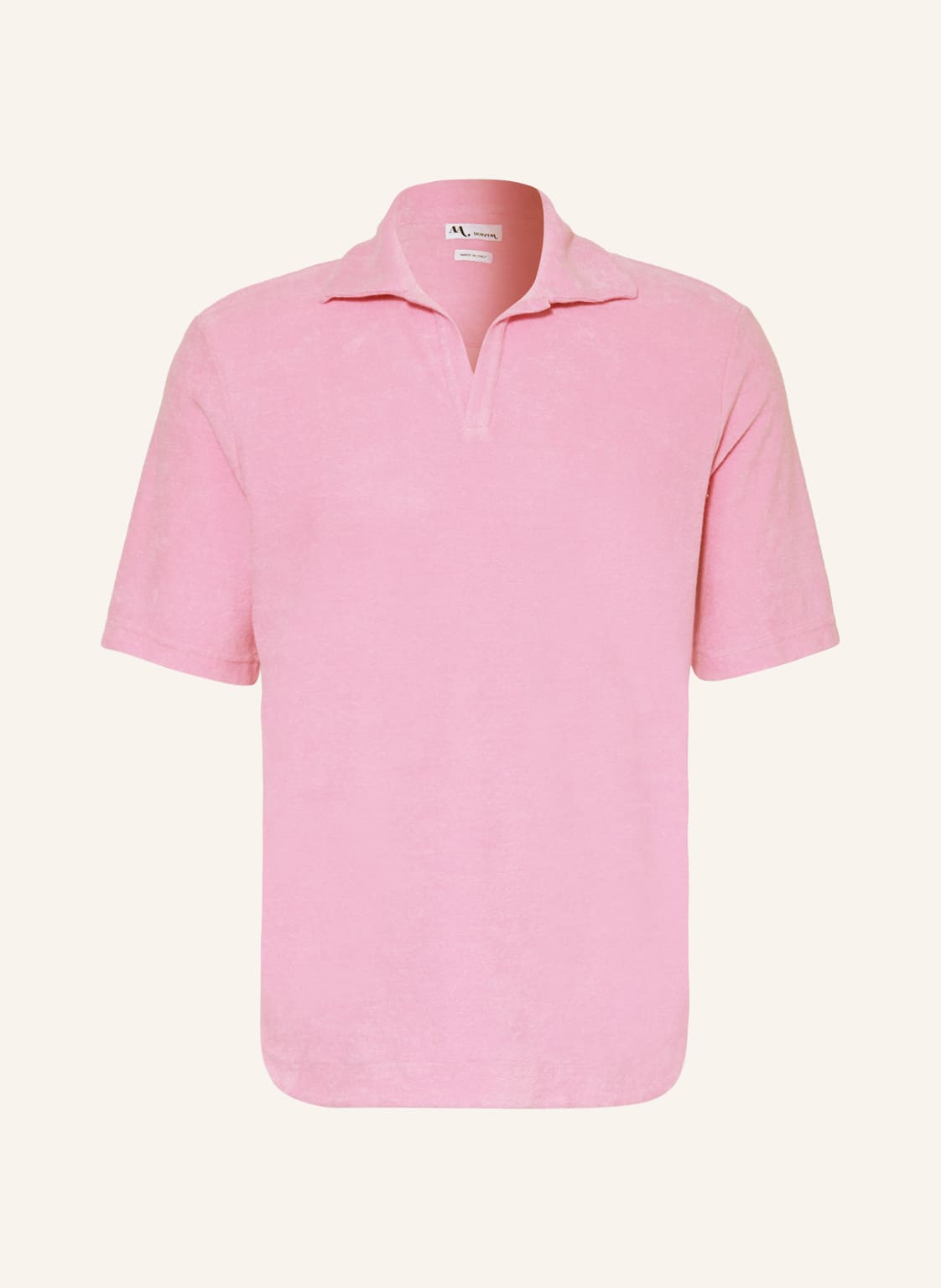 Image of Doppiaa Frottee-Poloshirt Aattilio pink