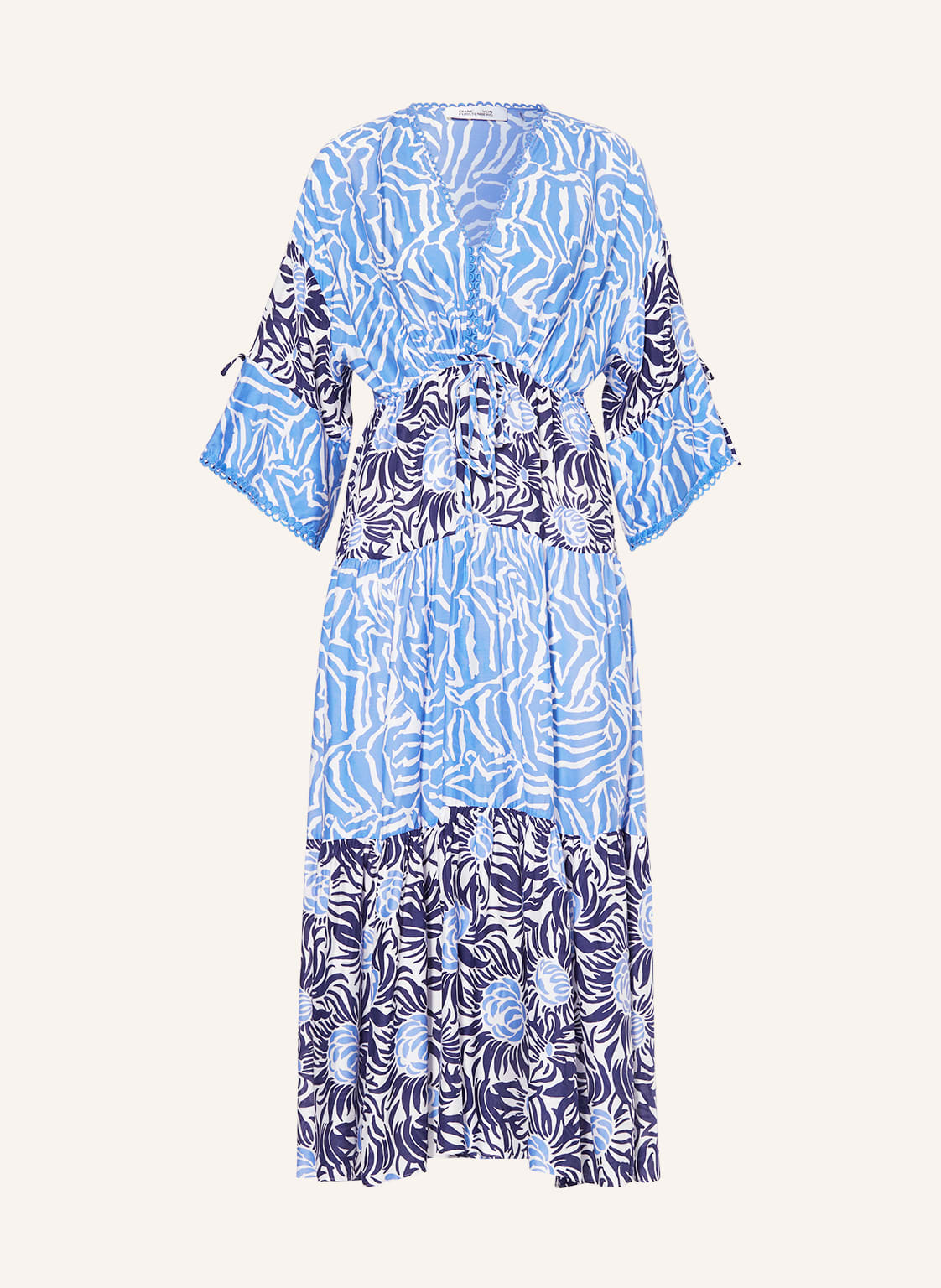 Image of Diane Von Furstenberg Kleid Boris Mit 3/4-Arm blau