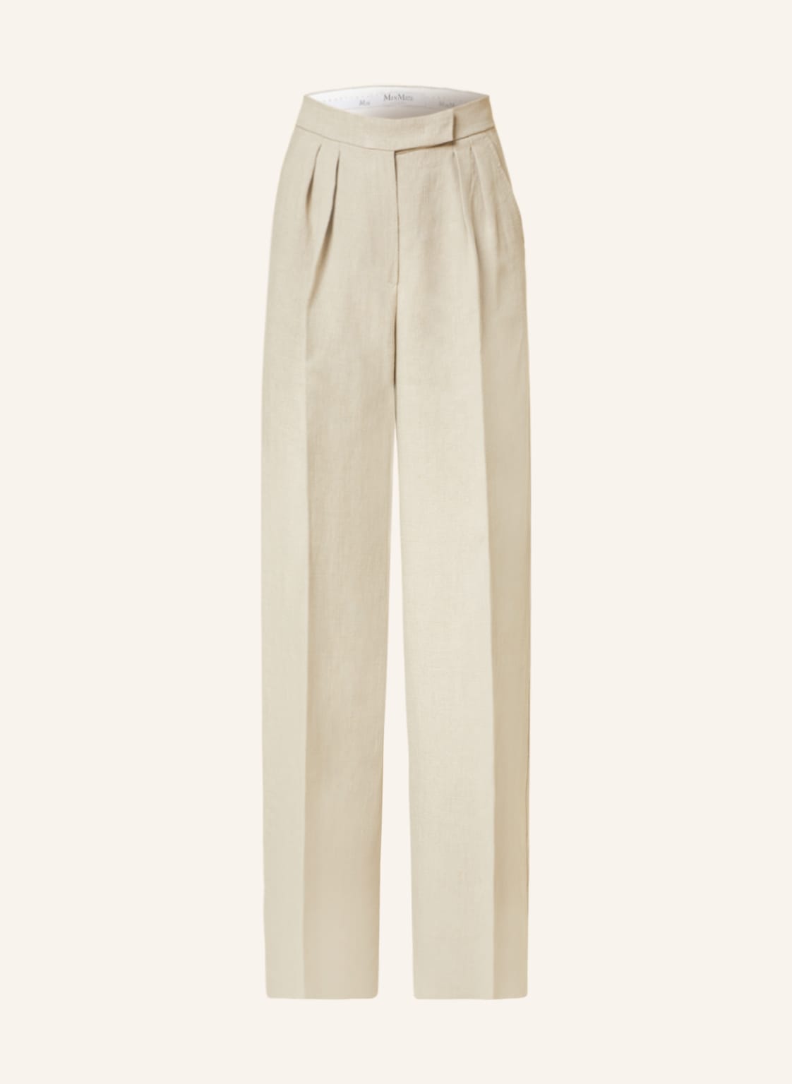 Image of Max Mara Marlenehose Caden Aus Leinen beige