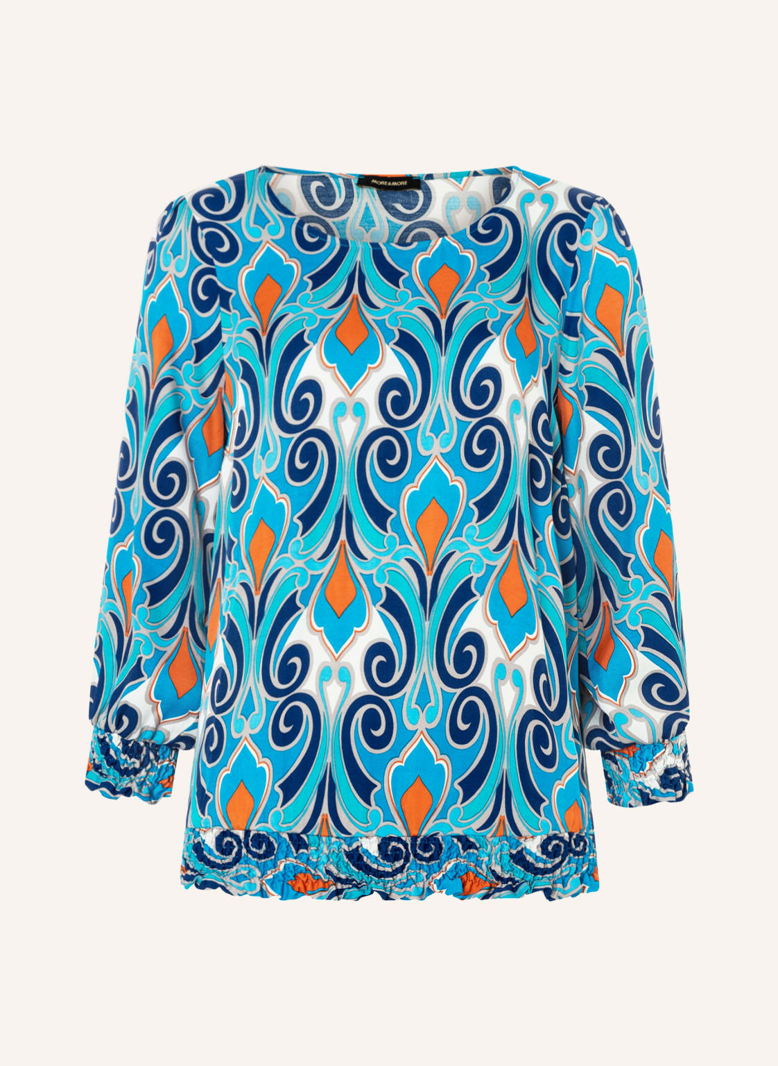 Image of More & More Blusenshirt Aus Satin blau