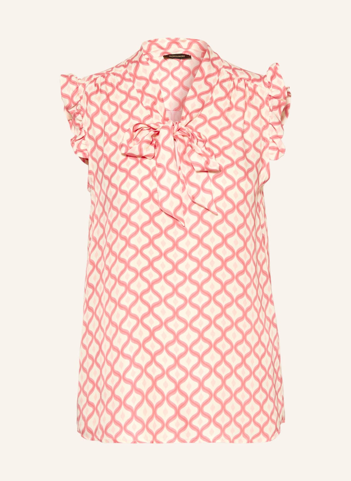 Image of More & More Blusentop Aus Satin Mit Schluppe orange