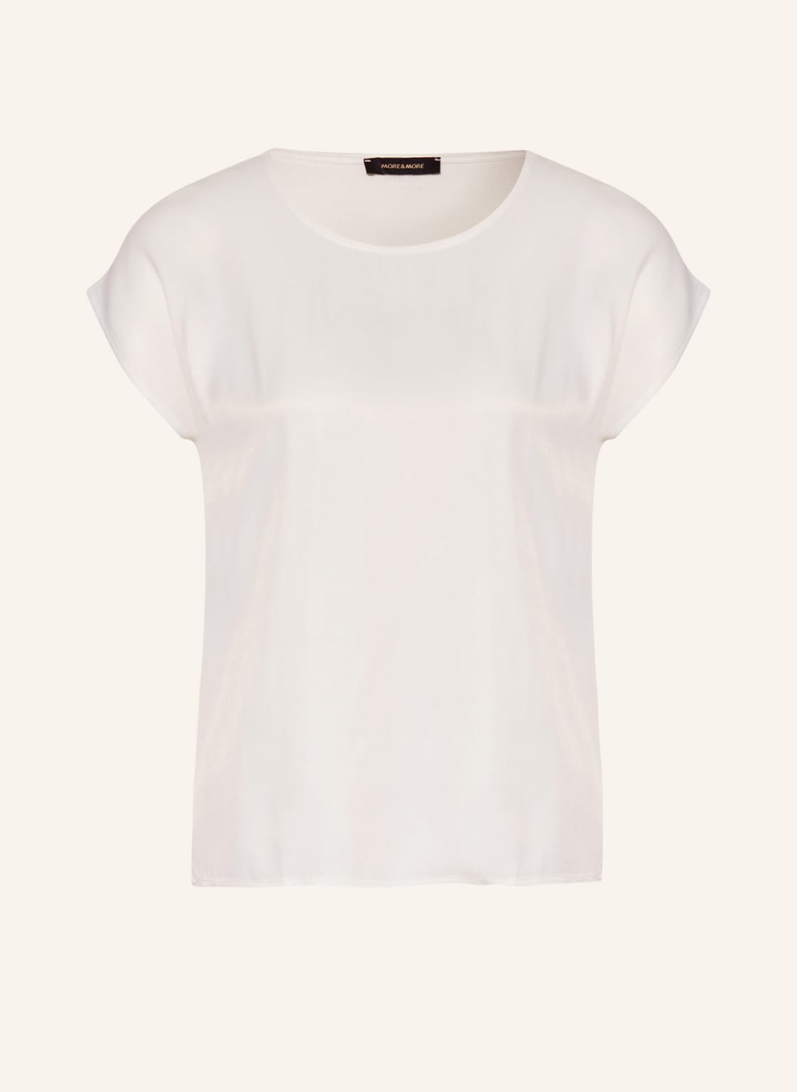 Image of More & More T-Shirt Im Materialmix weiss