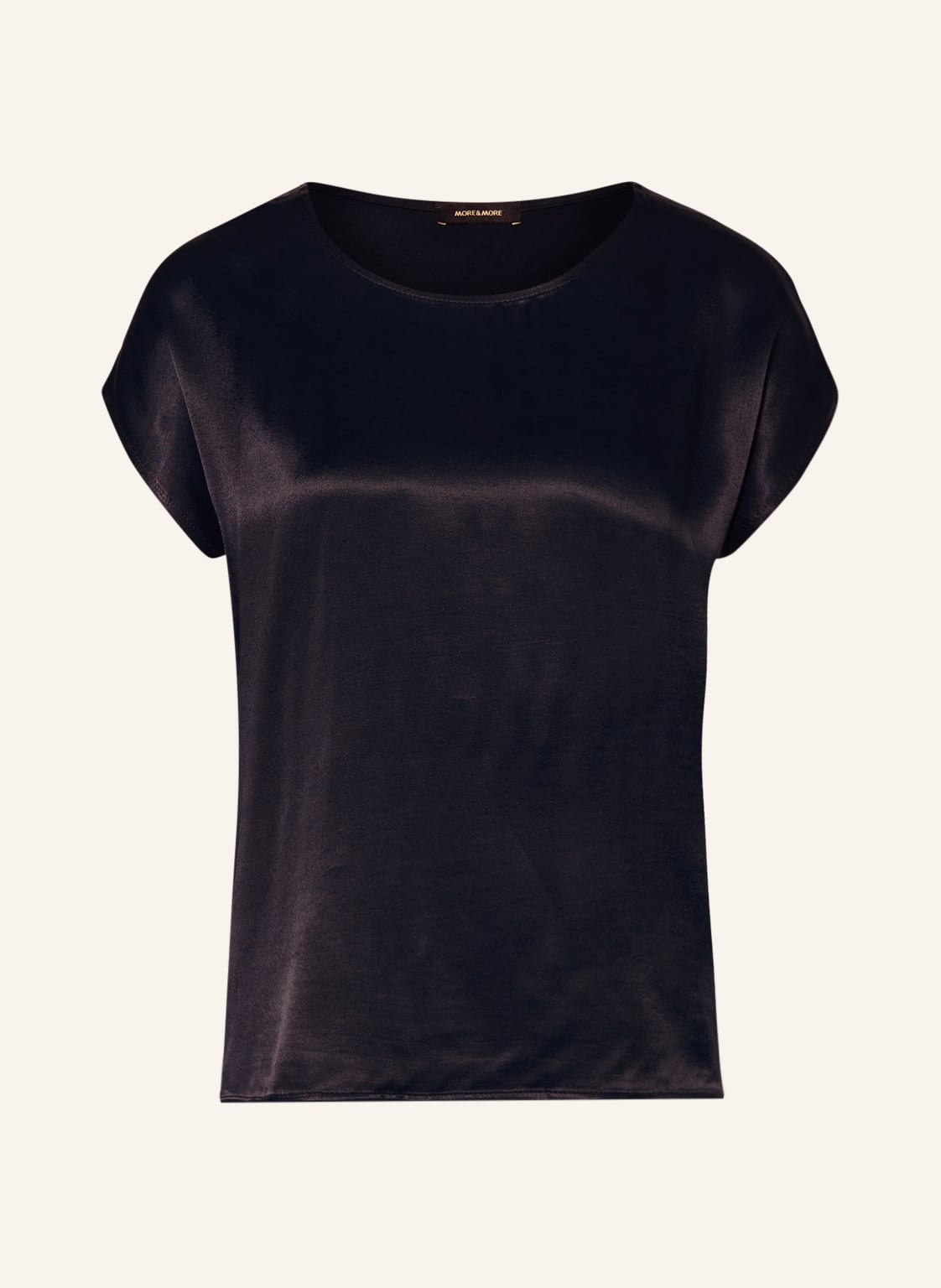 Image of More & More T-Shirt Im Materialmix blau