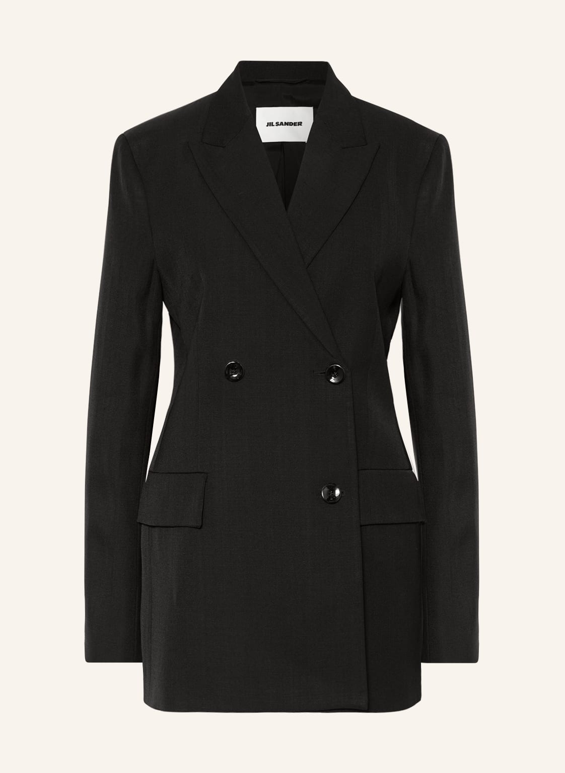 Image of Jil Sander Longblazer Mit Seide schwarz