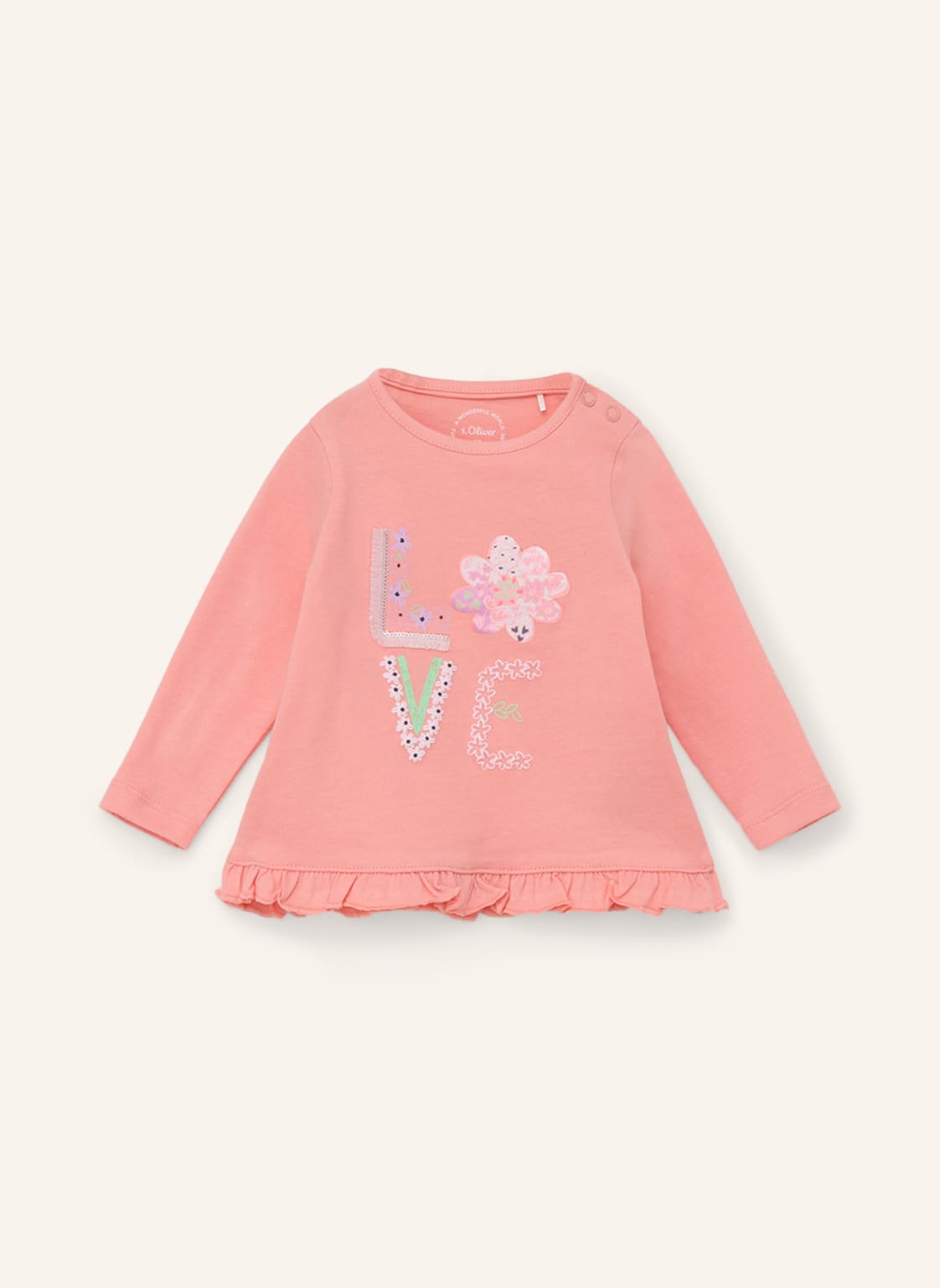 Image of S.Oliver Red Longsleeve Mit Rüschen orange