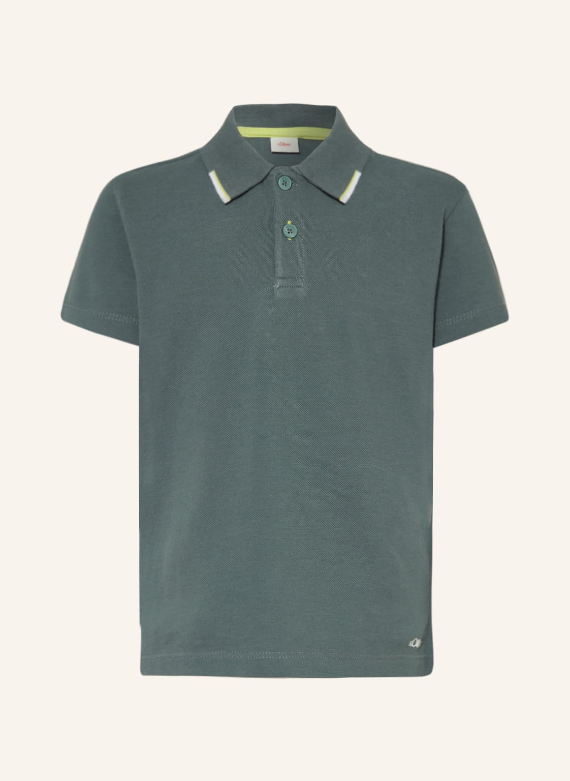 Image of S.Oliver Red Piqué-Poloshirt gruen
