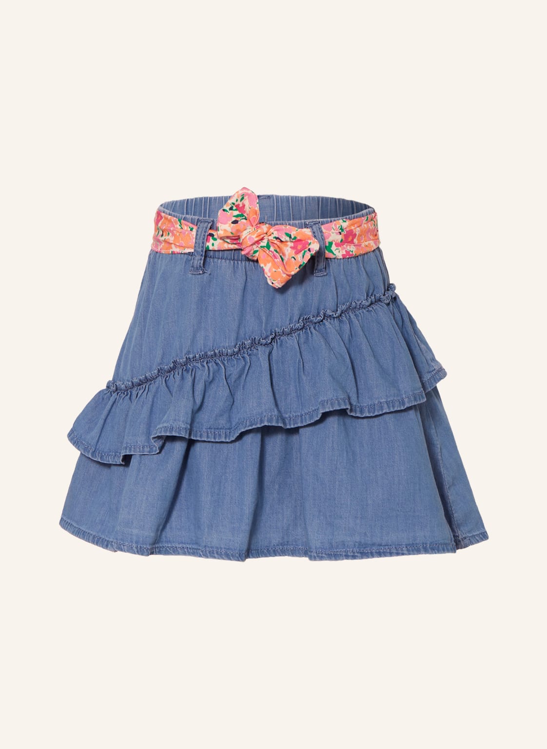 Image of S.Oliver Red Rock In Jeansoptik Mit Volants blau