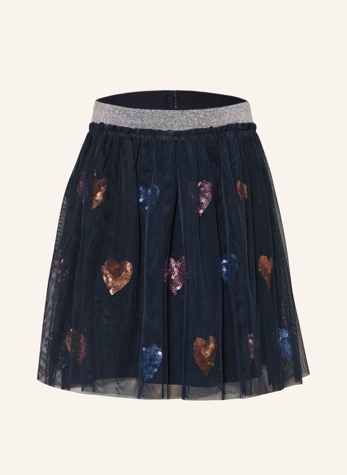 Image of S.Oliver Red Tüllrock Mit Glitzergarn Und Pailletten blau