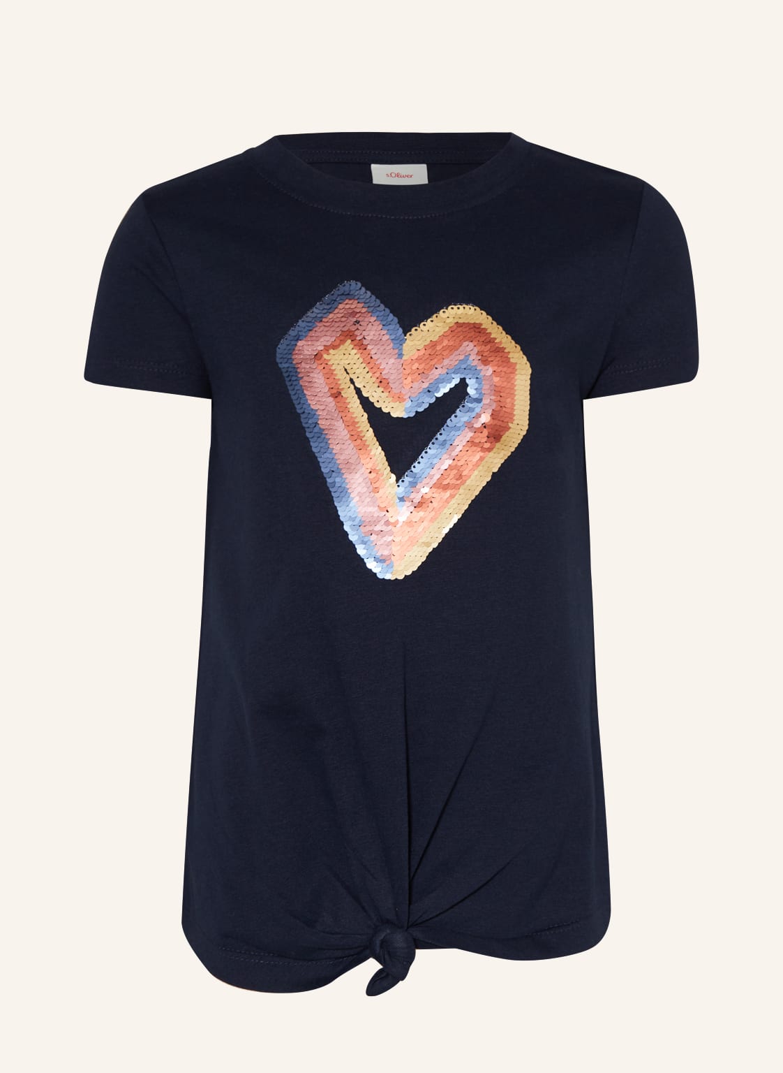 Image of S.Oliver Red T-Shirt Mit Pailletten blau