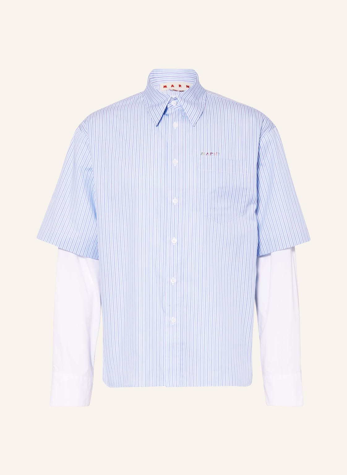 Image of Marni Hemd Comfort Fit blau