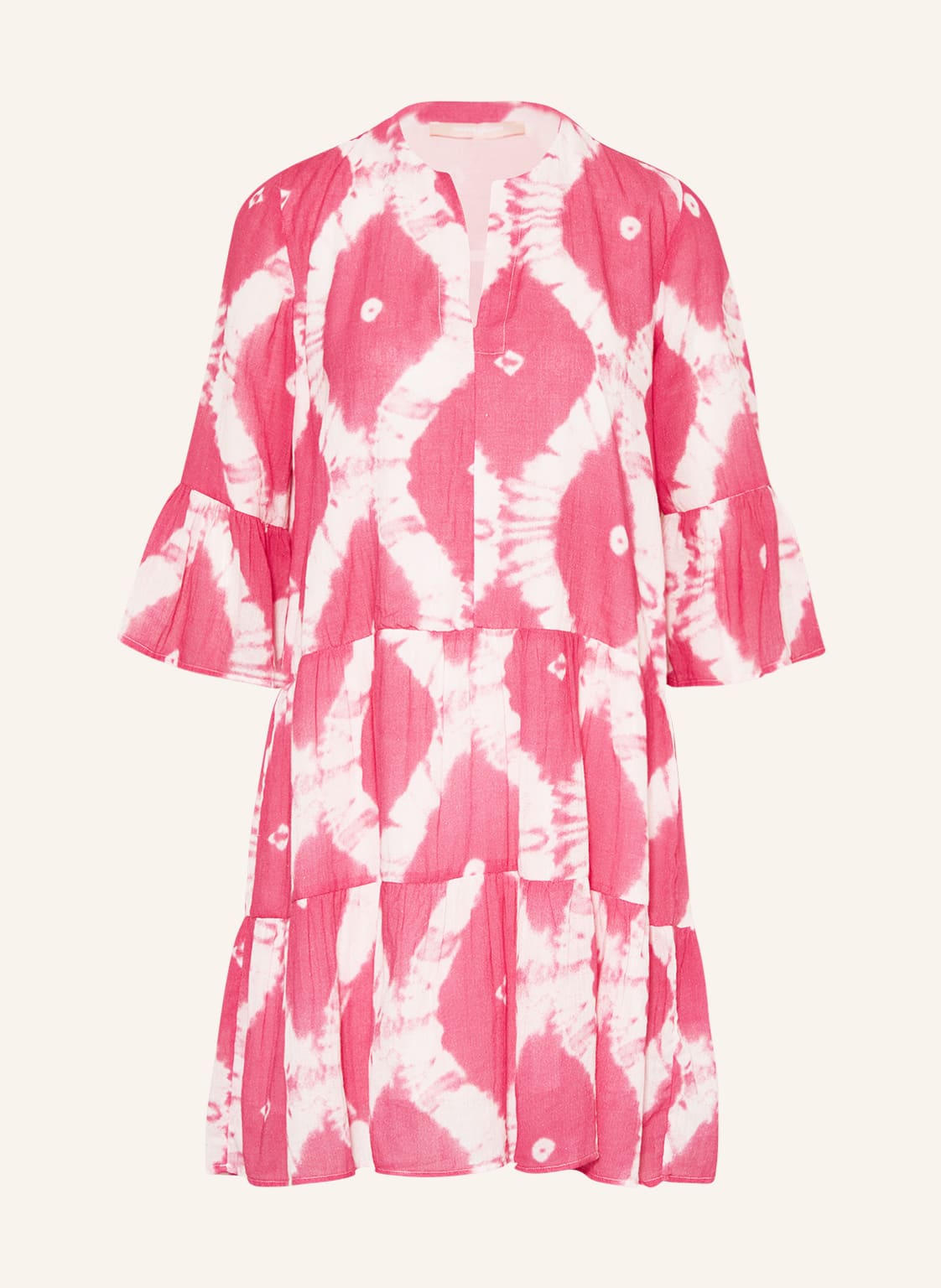 Image of Valérie Khalfon Kleid Kitty Mit 3/4-Arm Und Rüschen pink