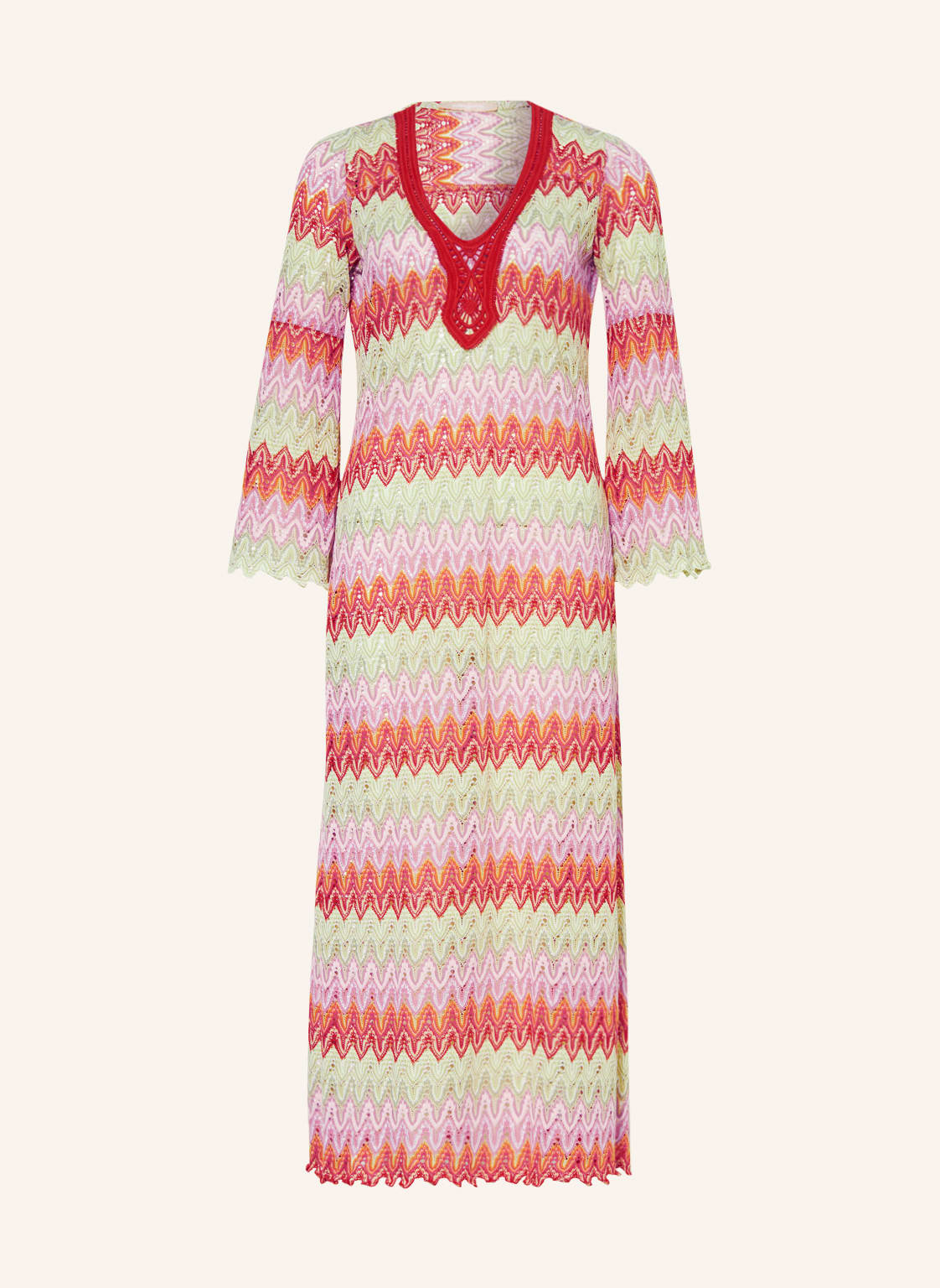 Image of Valérie Khalfon Kleid Revolve Aus Häkelspitze pink