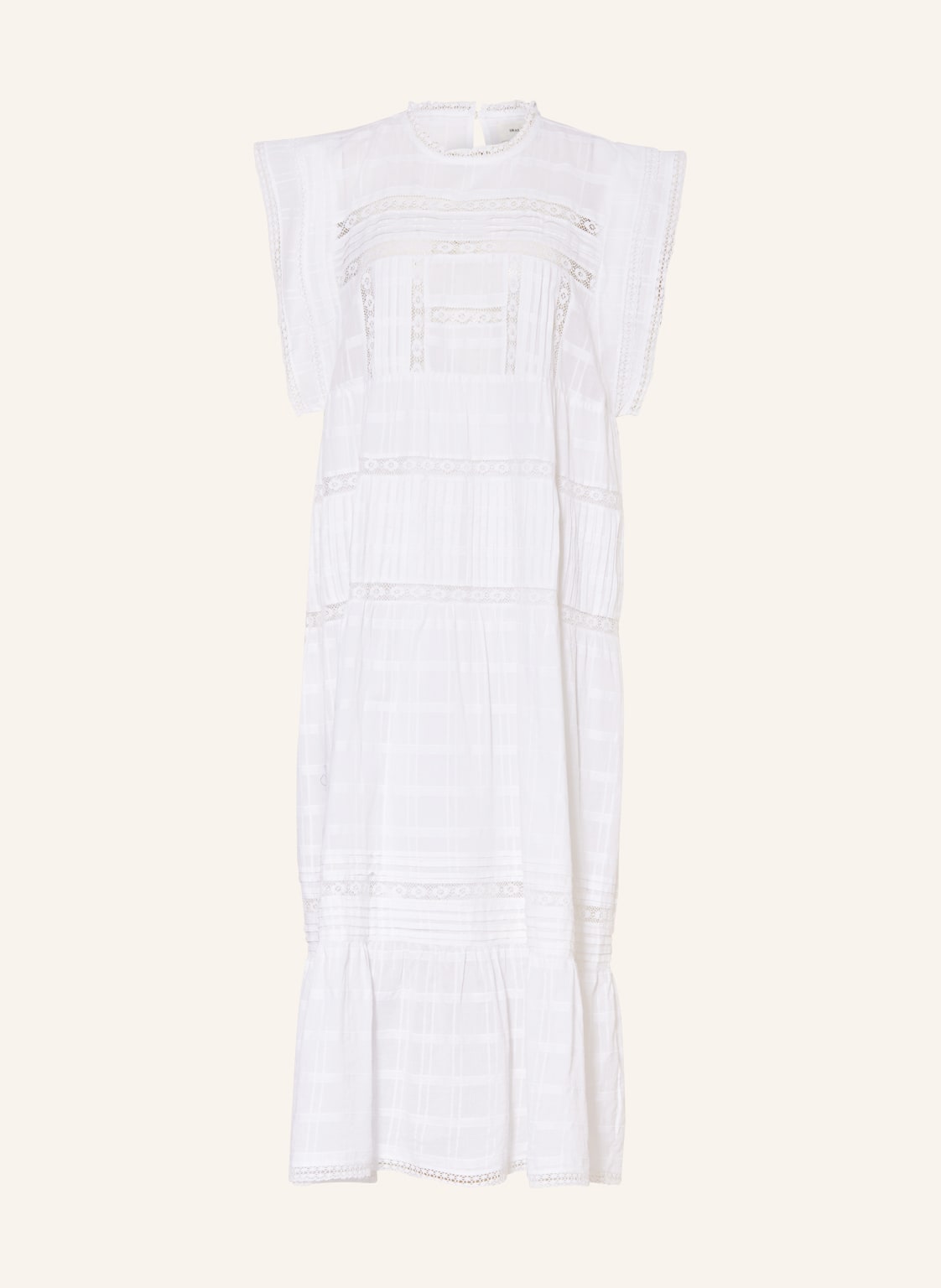 Image of Skall Studio Kleid Anjali Mit Häkelspitze weiss