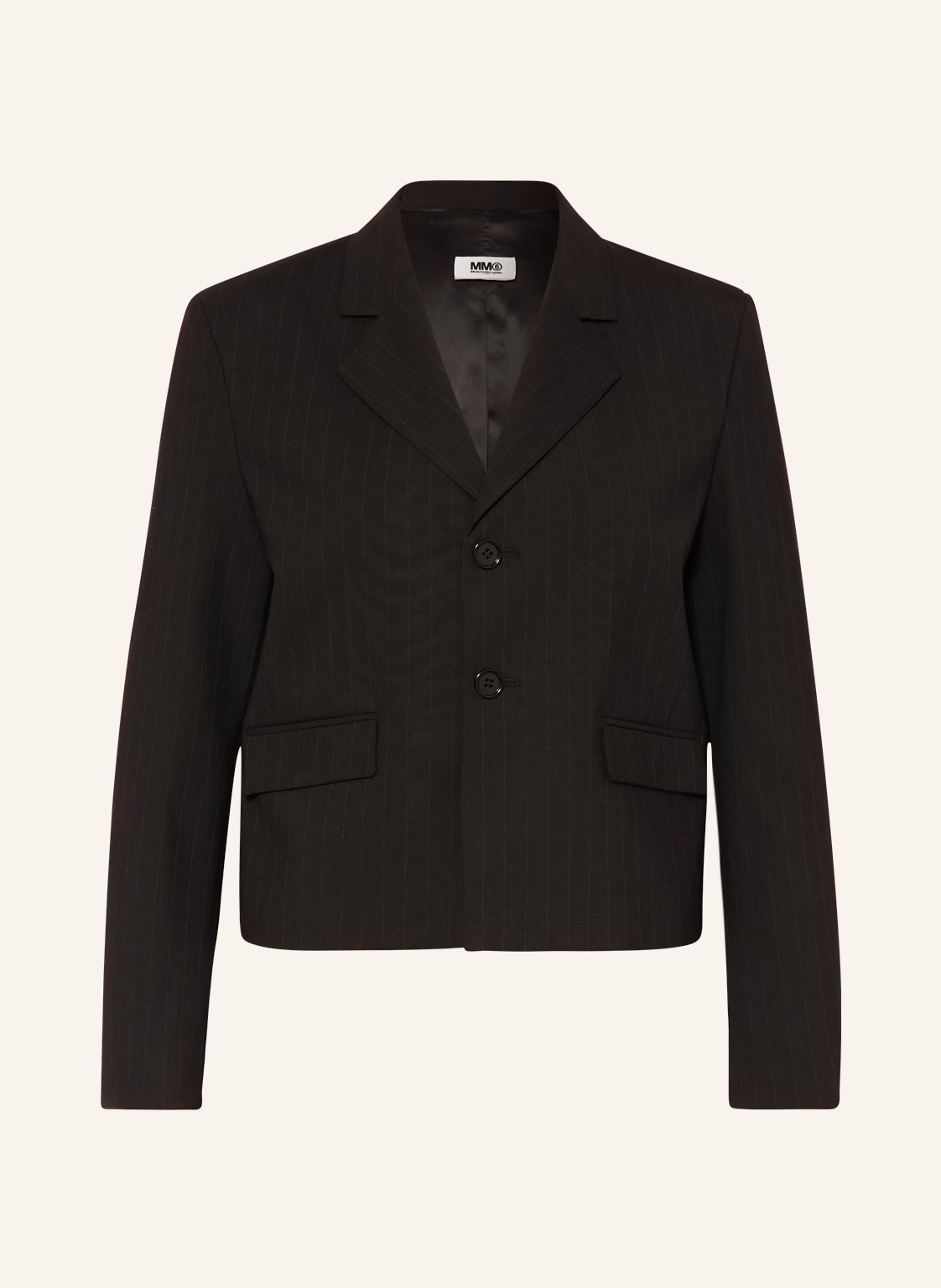 Image of mm6 Maison Margiela Cropped-Blazer schwarz