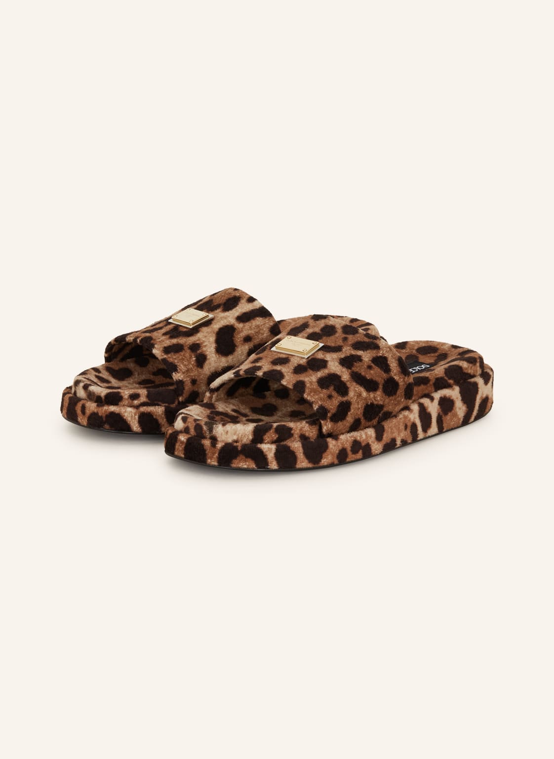 Image of Dolce & Gabbana Plateau-Pantoletten braun