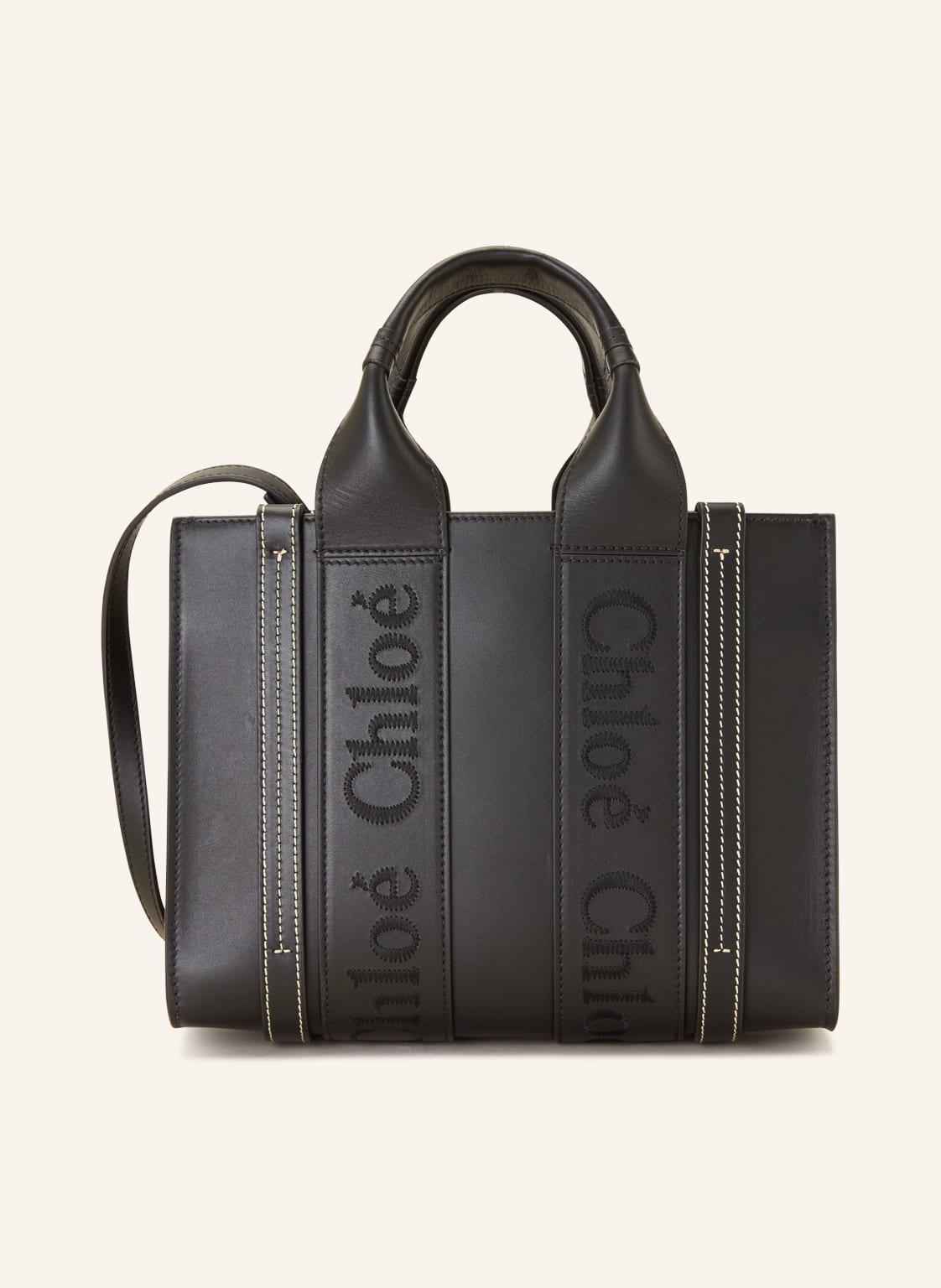 Image of Chloé Shopper Woody Small schwarz