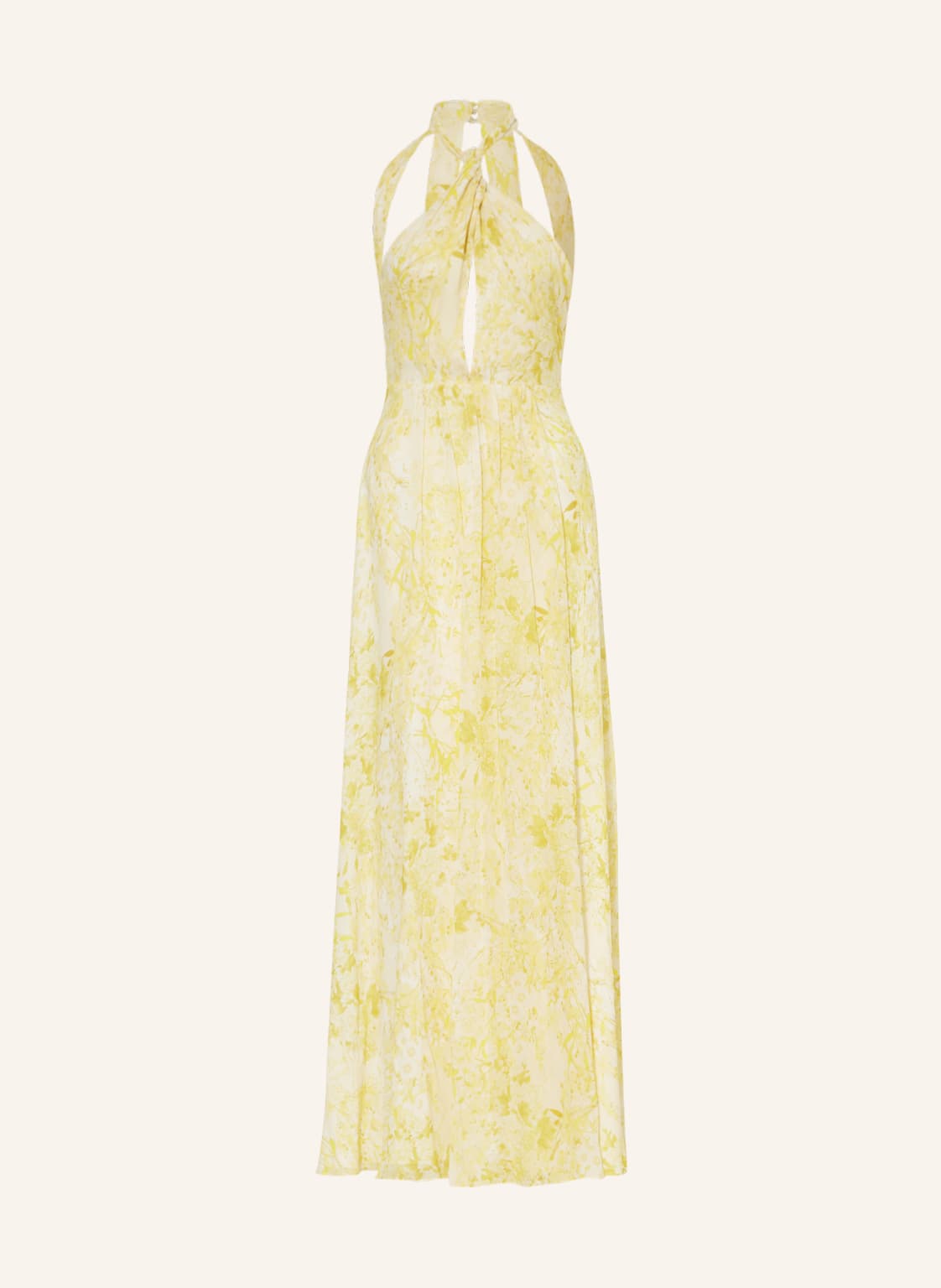 Image of Patrizia Pepe Kleid In Wickeloptik Mit Cut-Outs gelb