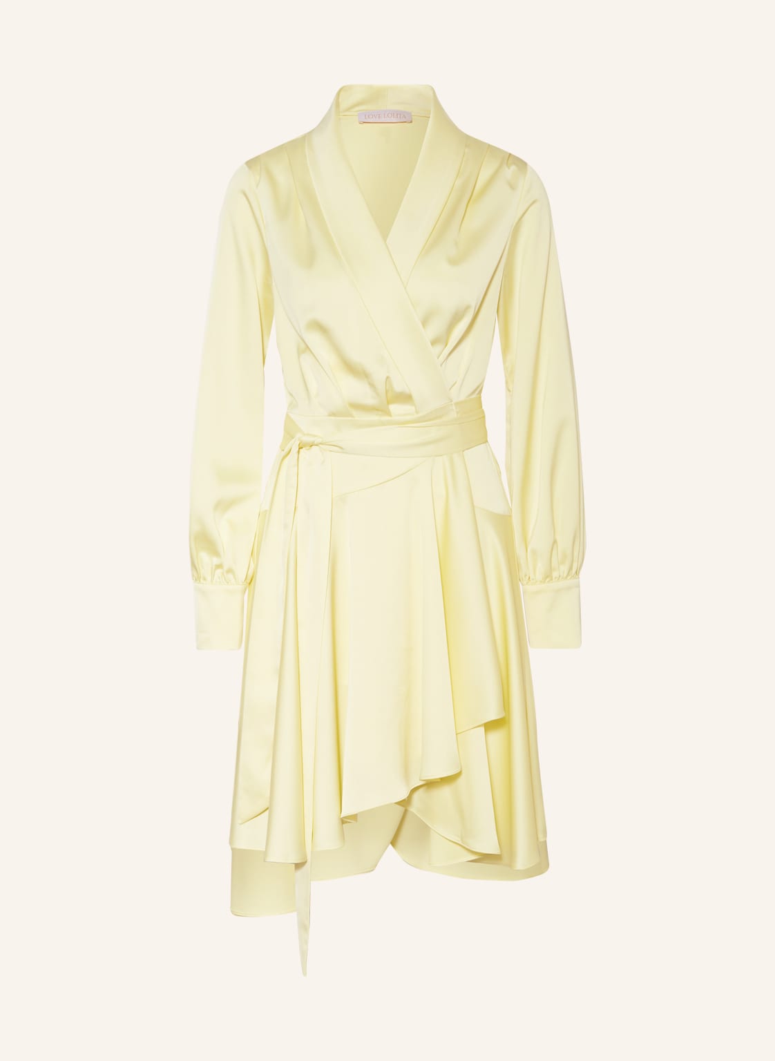 Image of Love Lolita Wickelkleid Iza Aus Satin gelb