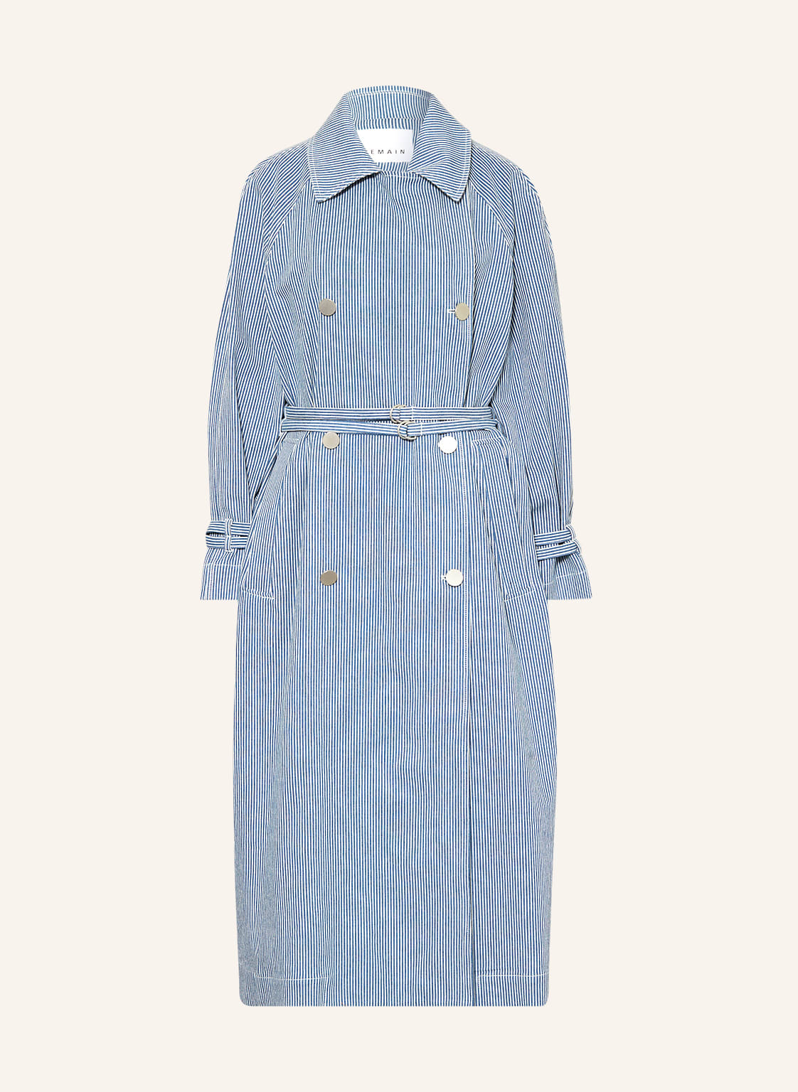 Image of Remain Birger Christensen Jeans-Trenchcoat blau